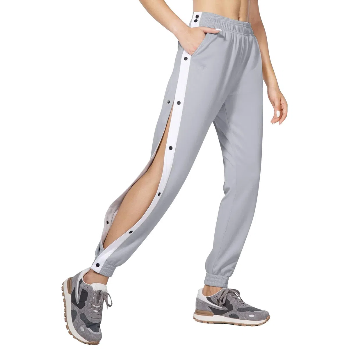 Pantalones de rehabilitación para hombre con apertura lateral, pantalones de jogging, pantalones postoperatorios, pantalones de entrenamiento de pierna ancha, pantalones de entrenamiento de pierna