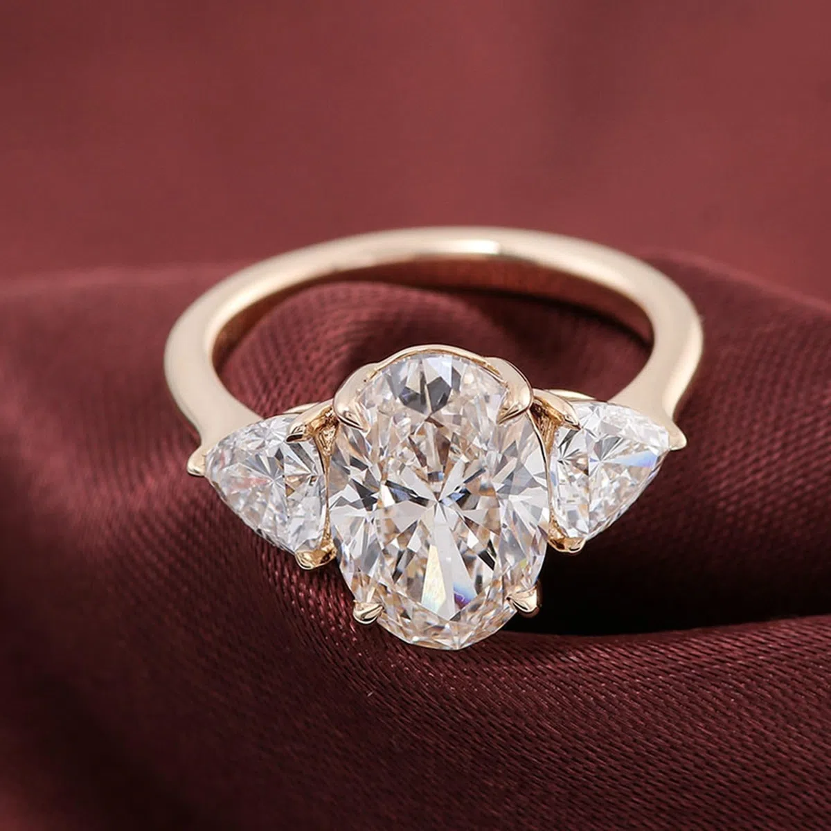 Anillo de oro amarillo para mujer, Moissanite, anillo de compromiso, oro auténtico 375/585/750, elegante anillo de boda de 9 K/14 K/18 K, oro con grabado para mujeres