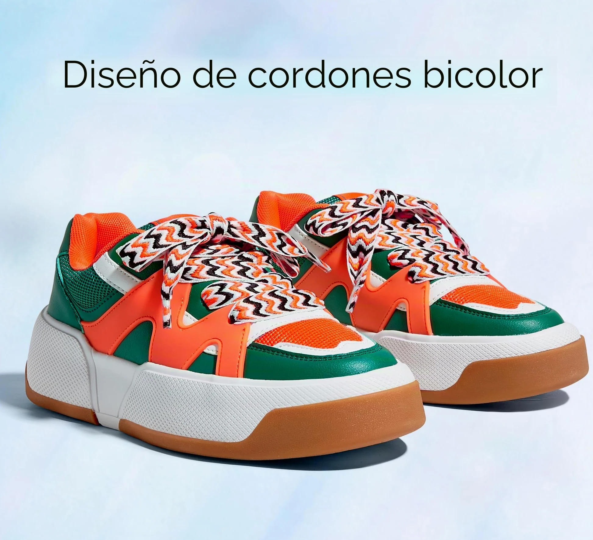 LUCKY STEP Zapatillas de Moda con Plataforma para Mujer Cómodas Suela Gruesa para Caminar y Tenis