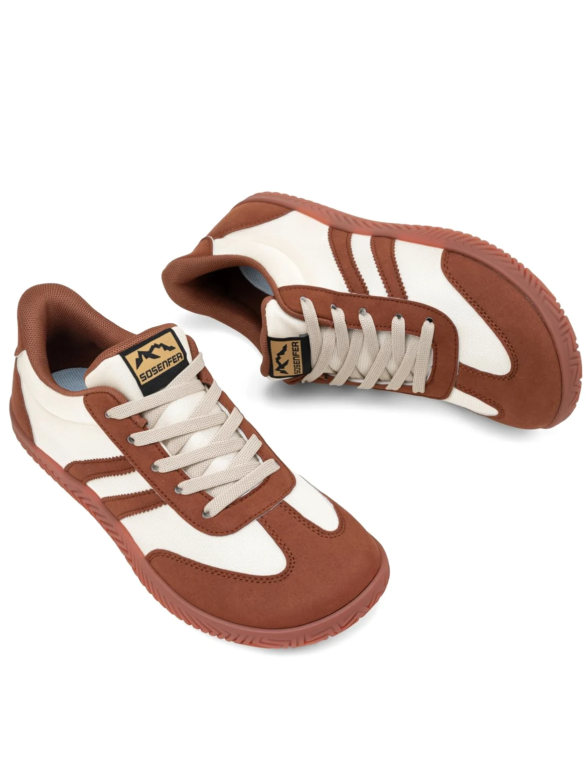 Zapatos descalzos para hombre y mujer, con puntera ancha, talla 37-46 | Parte superior de punto transpirable, ligera, suela flexible, zapatillas retro minimalistas para el día a día