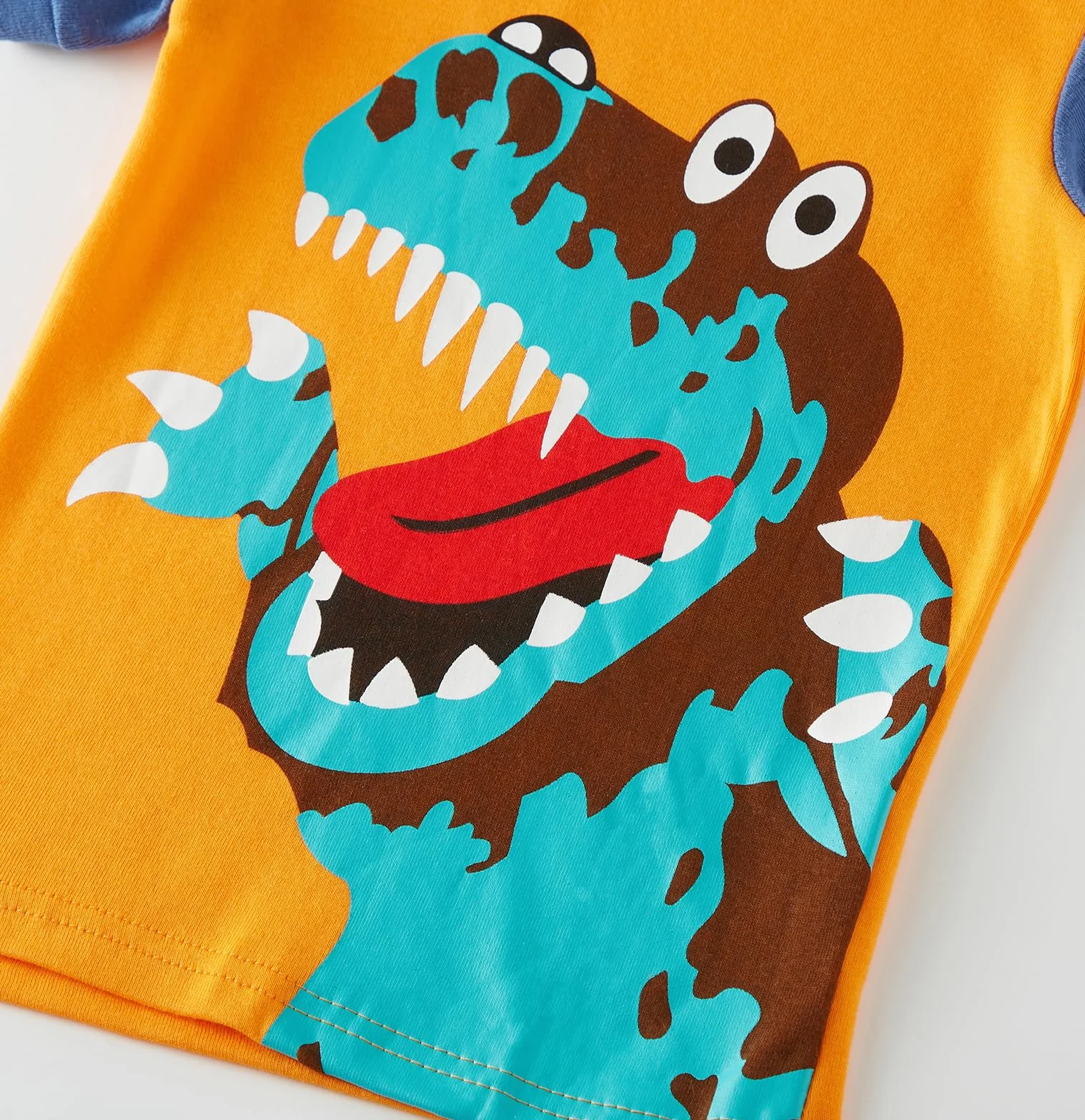 TEDD Pijamas Niño Verano Dinosaurio Algodón Manga Corta Conjunto Edad 1-12 Años
