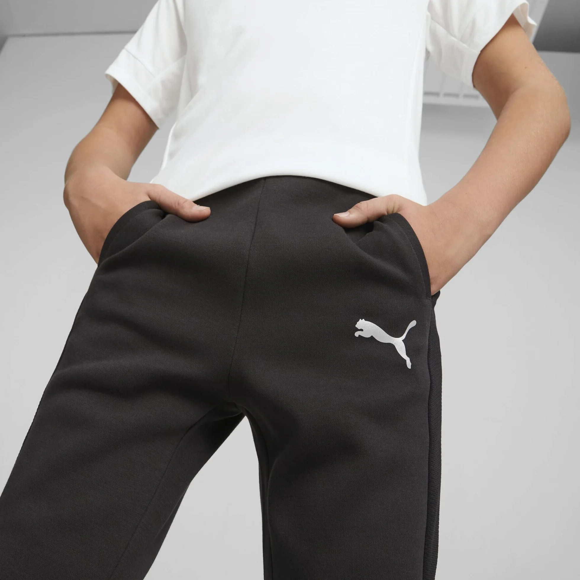 PUMA Pantalones Evostripe B - Pantalones de Punto Niños