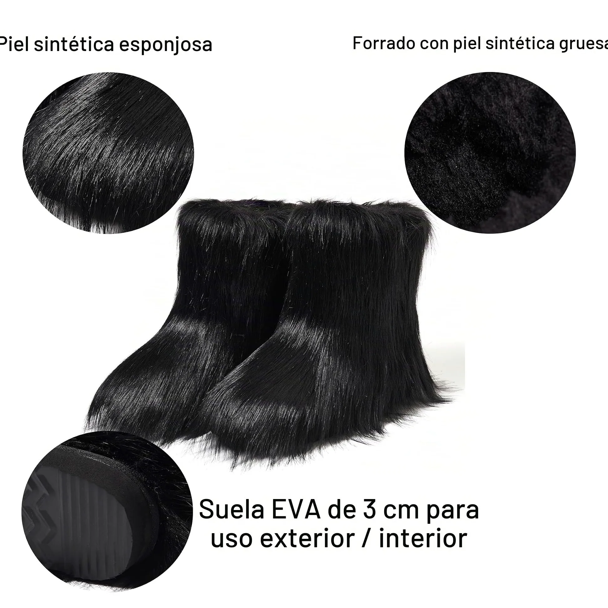 Shenduo Mujer Piel Sintética Botas Media Caña | Moda Forradas de Piel Sintética Cálido, Material Piel Sintética