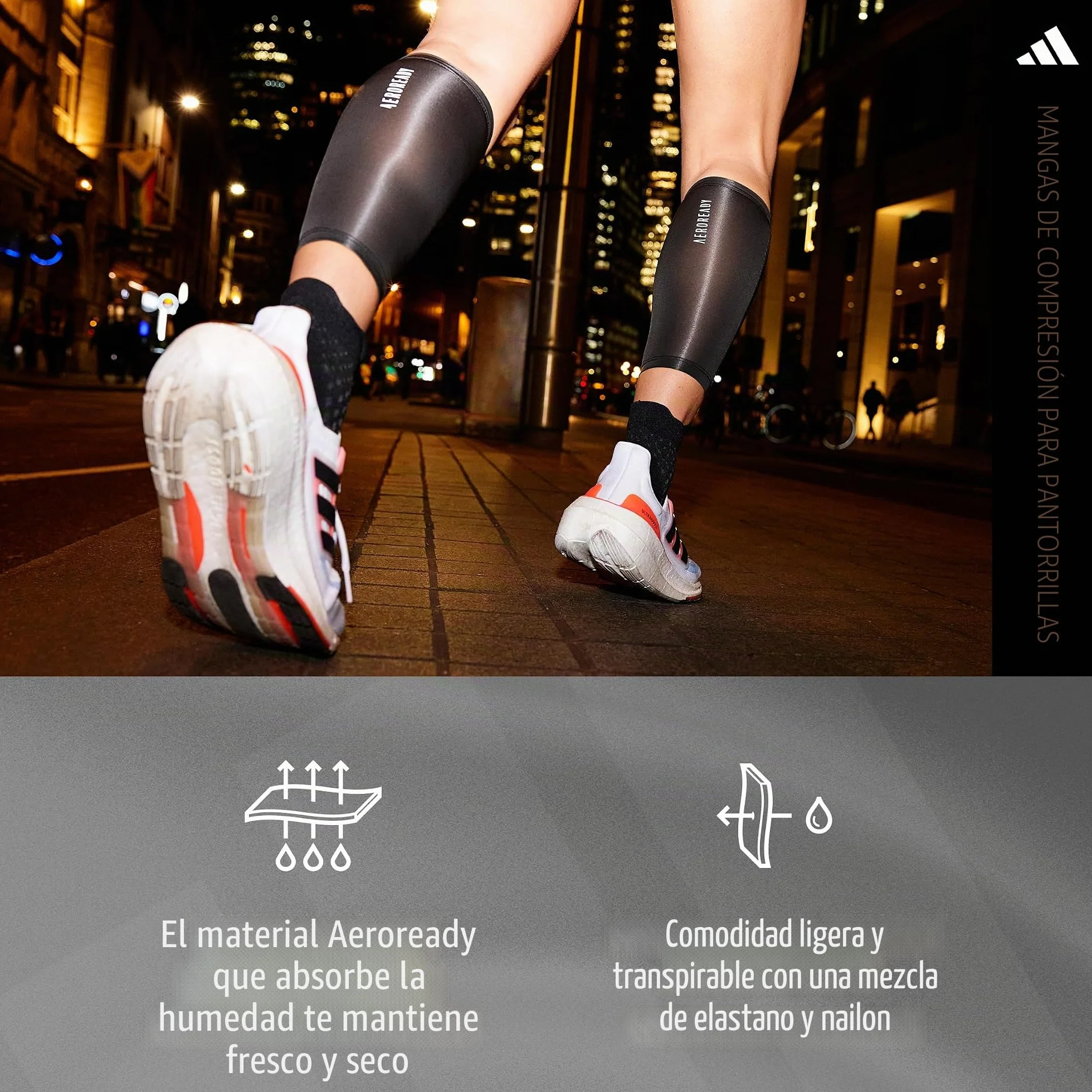 adidas Aeroready Kompressions-wadenbandagen Medias de compresión para pantorrilla Unisex adulto