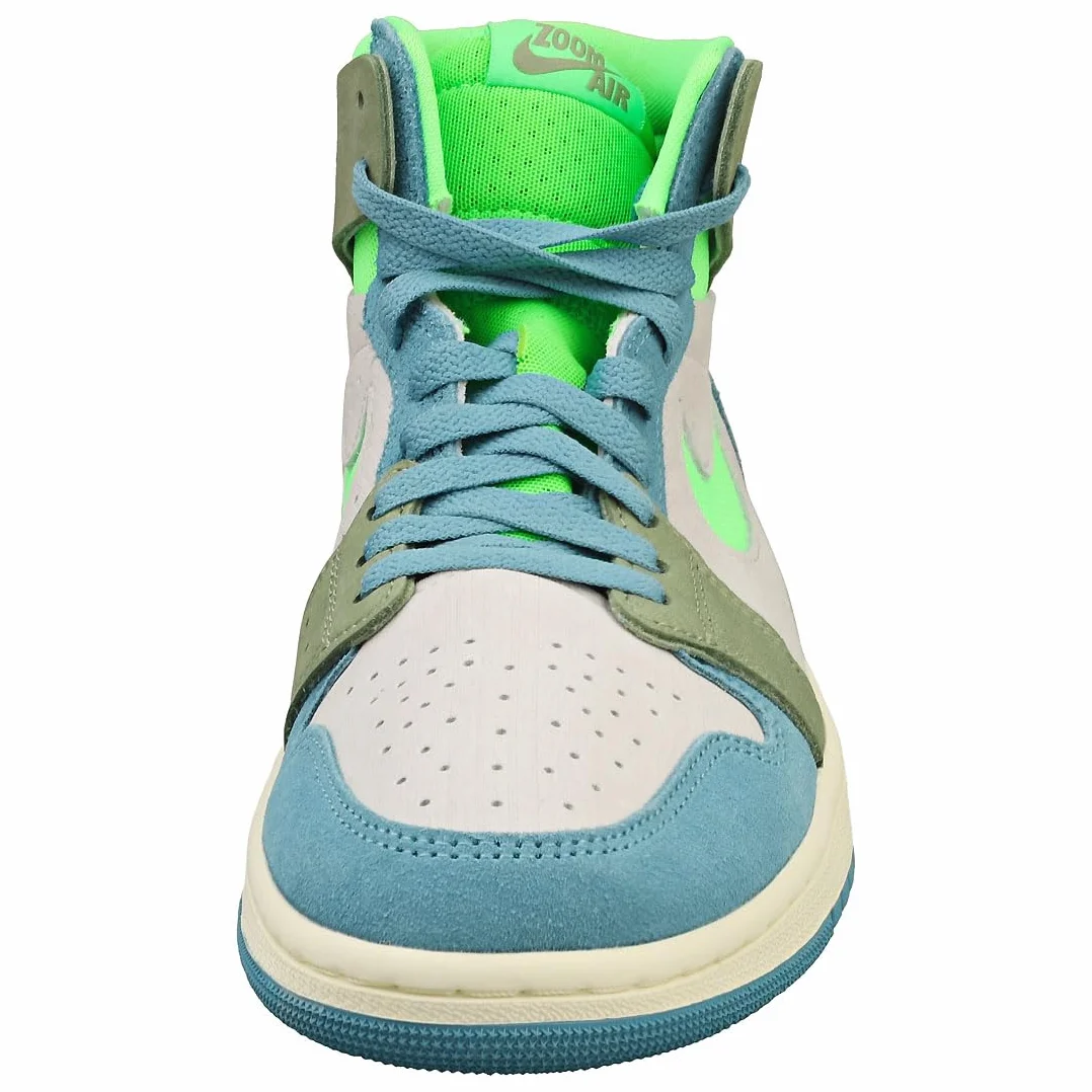 Nike Air Jordan 1 Mid Zoom CMFT 2 Cerulean OilGreen
