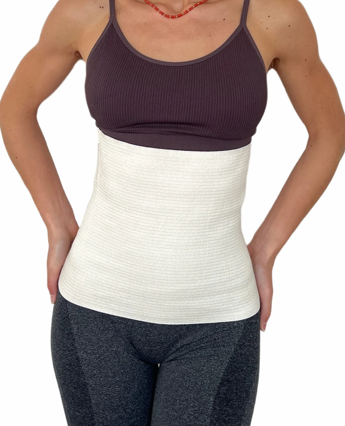 proslim T-active Merino Angora Wool Kidney Back Hip Waist Warmer for Men and Women, 87% Natural Materials, Creamy White, Perfect for Sports, Working or Walking