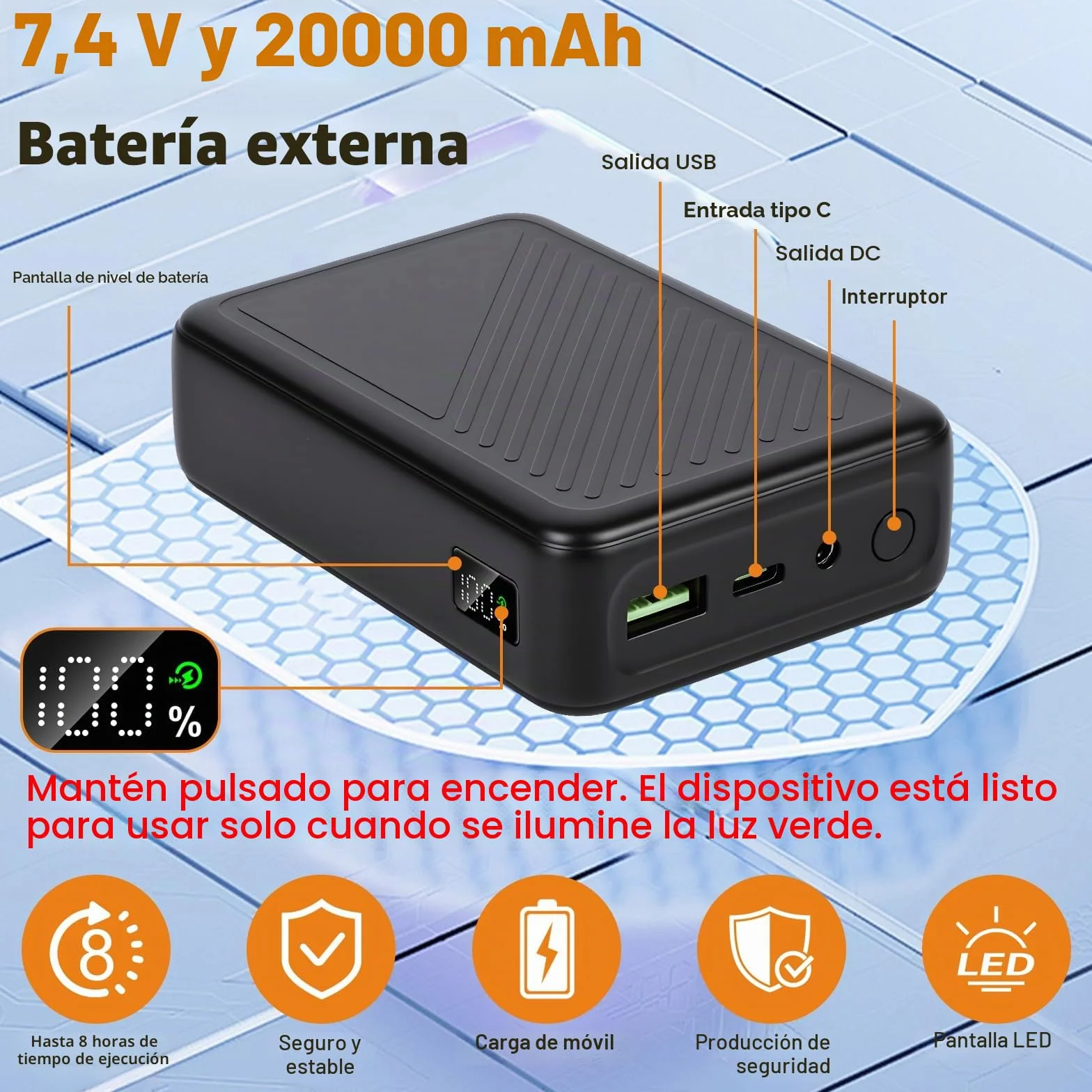 Chaleco Calefactable 20000mAh 9 Zonas Calentamiento 3 Temperaturas USB para Mujeres Hombres