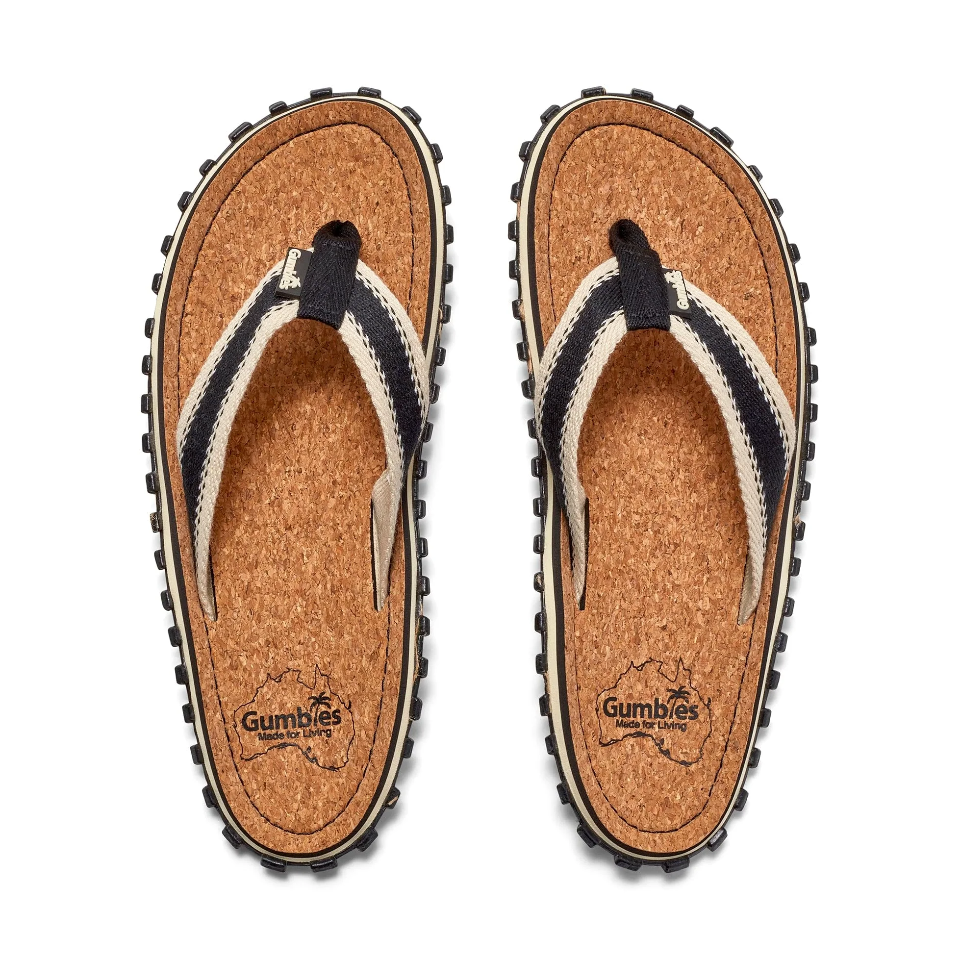 Gumbies Chanclas Corker unisex, con puntera de algodón supersuave, corcho sostenible y suela de goma reciclada, comodidad garantizada