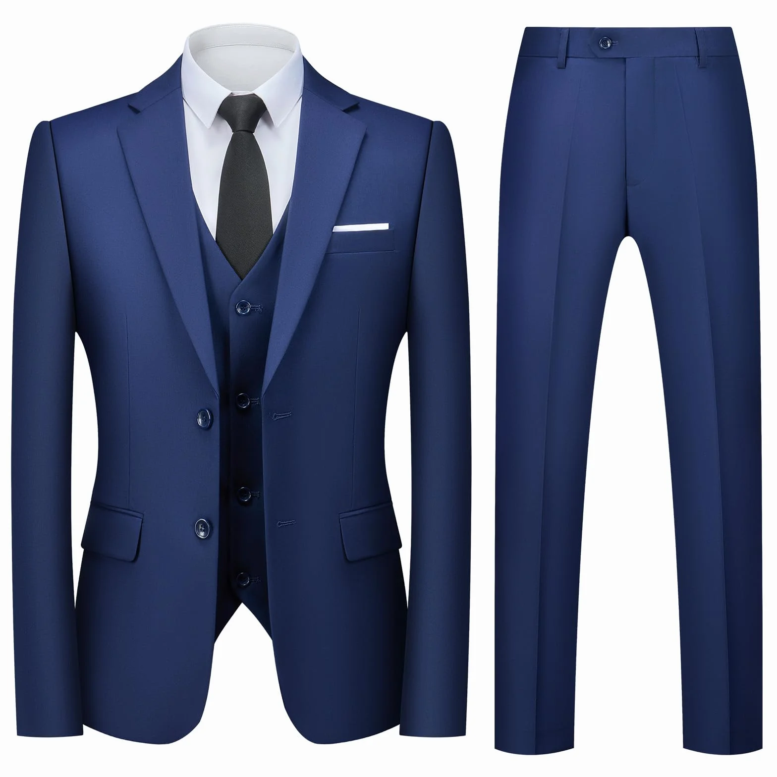 Trajes para Hombre Slim Fit de 3 Piezas Vestido de Novia Elegantes Suits Negocio Boda Blazer Chalecos Pantalones