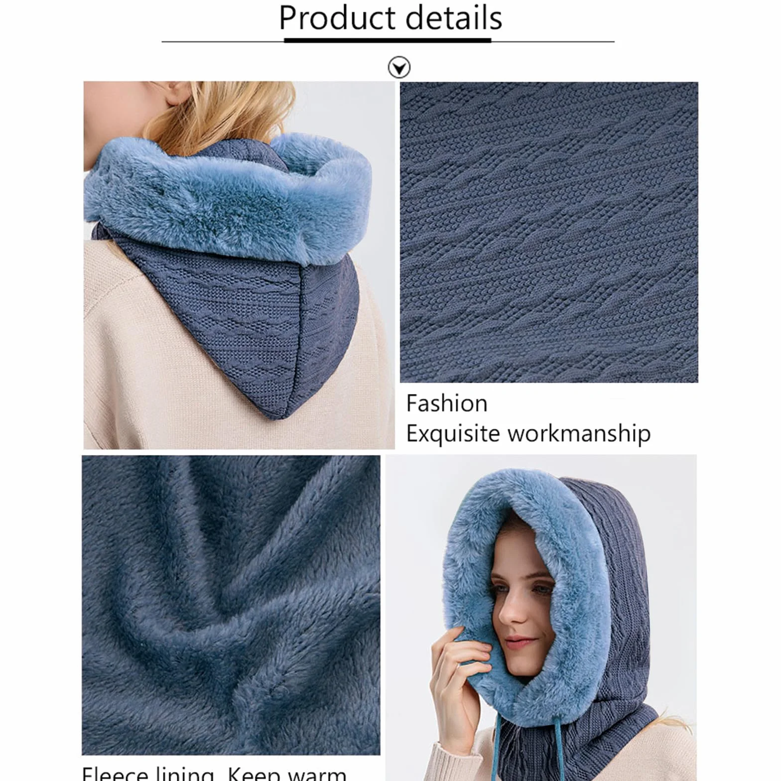 YAMEE Pasamontañas Invierno para Mujer Balaclava Moto Punto Gorro Cálido Esquí Senderismo