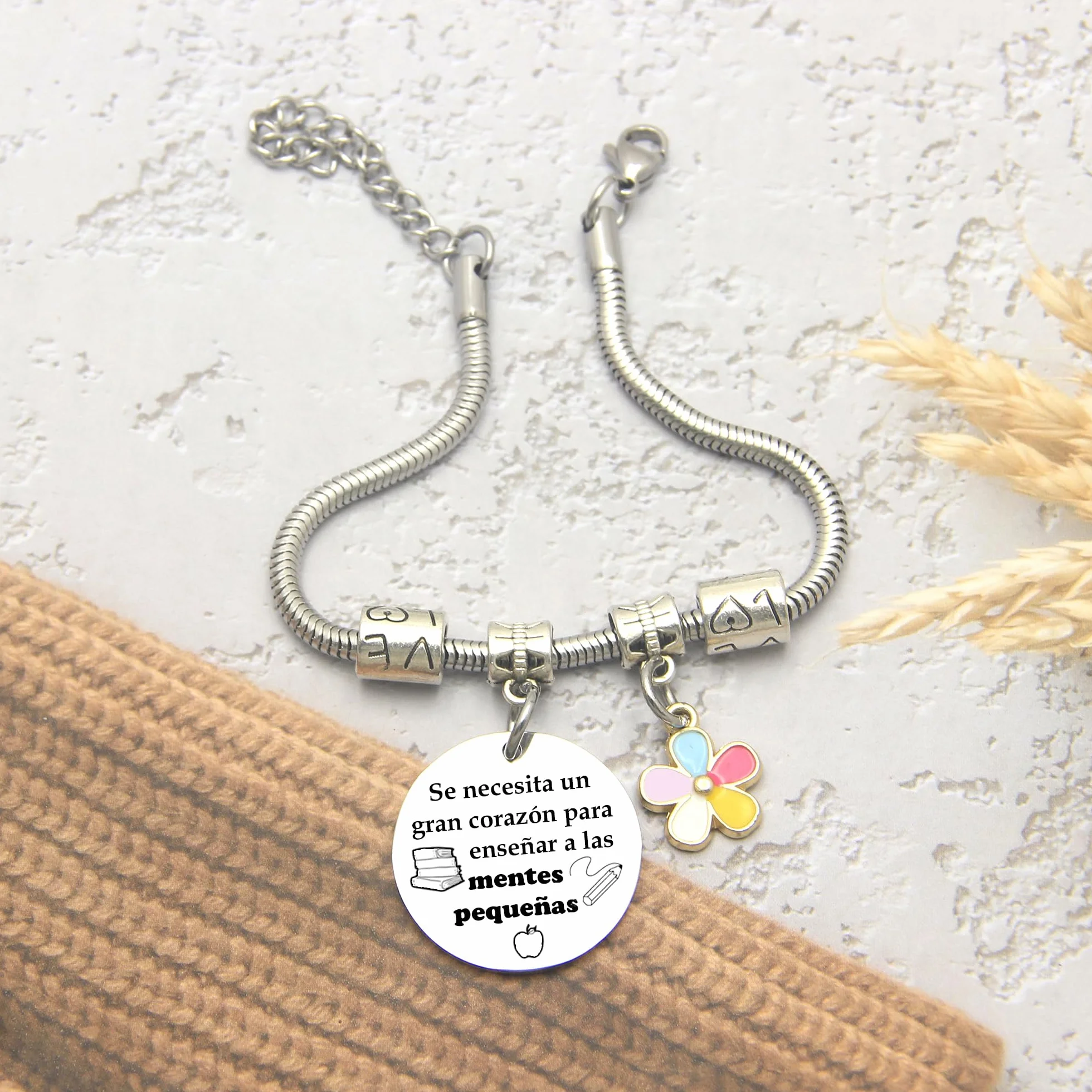 Pulsera Profesoras Regalo Grabado Maestro Graduación Cumpleaños
