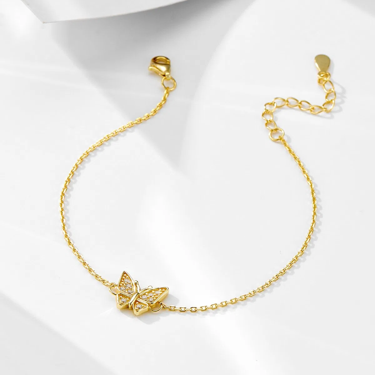 Pulseras de mariposa para mujer a la moda con diamantes, pulsera de promesa para novia, PT950 y oro blanco y amarillo de 9K/14K/18K