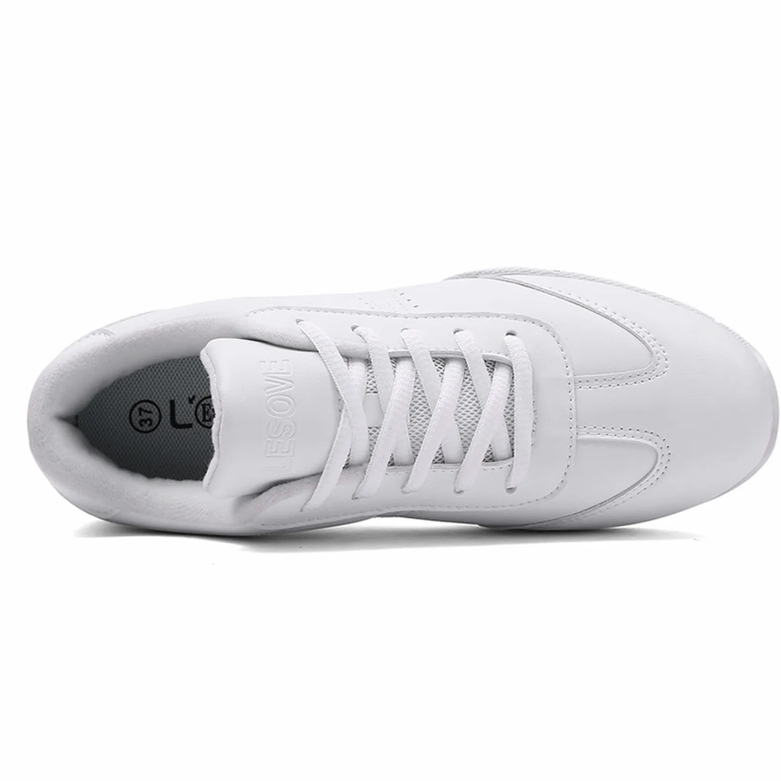 Zapatos de porristas para mujer, transpirables, ligeros, blancos, para entrenamiento, fitness, gimnasia, yoga