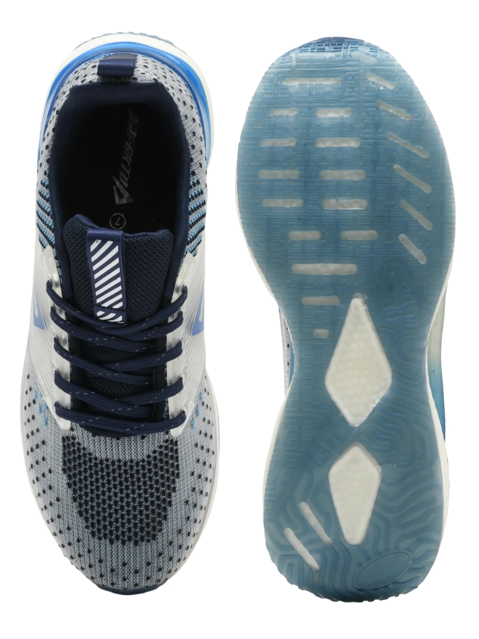 IMPAKTO Trailblazer - Tenis de correr grises para hombre, Azul y gris, 6 UK