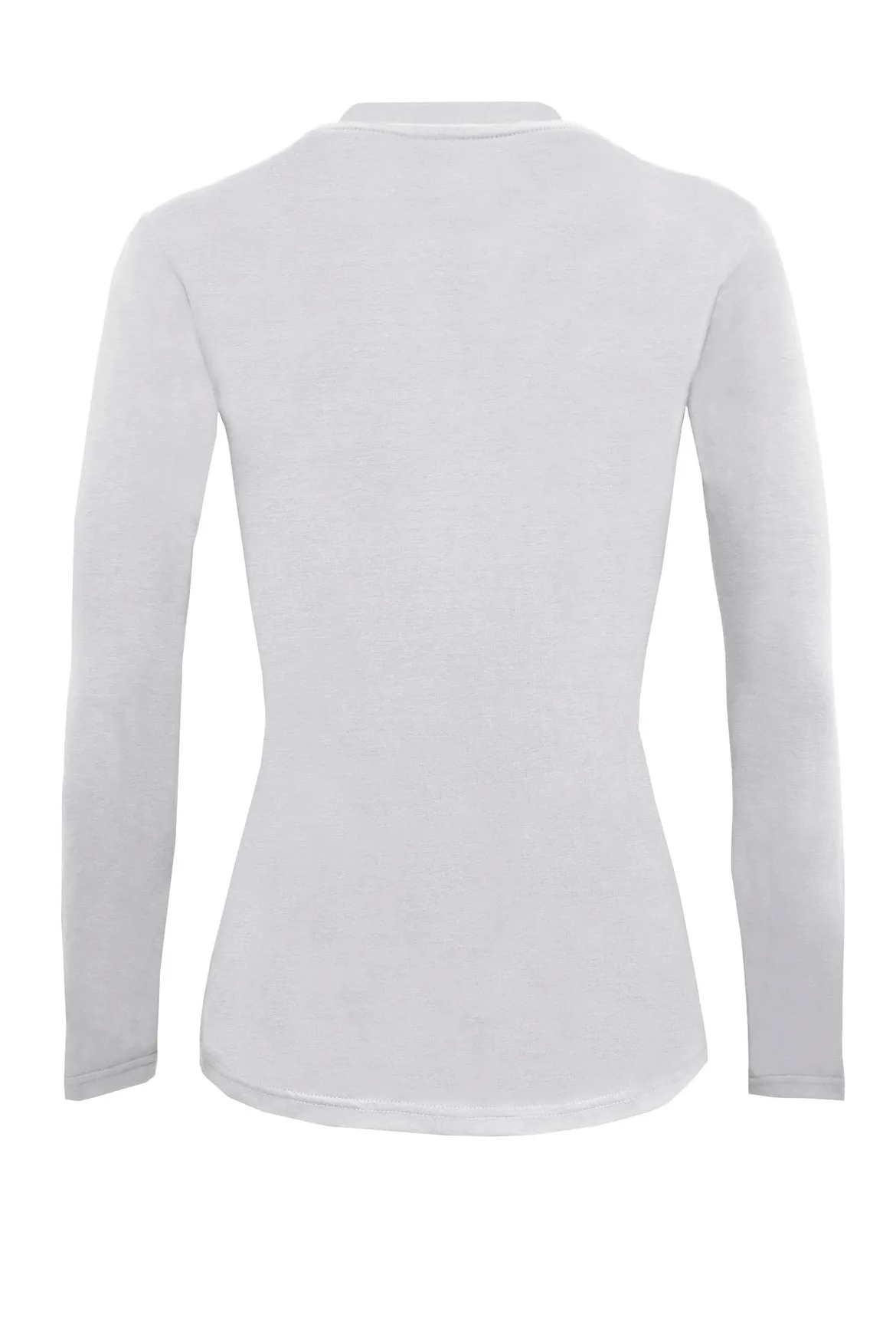 Natural Uniforms Camiseta elástica de manga larga para mujer, paquete de 5 unidades