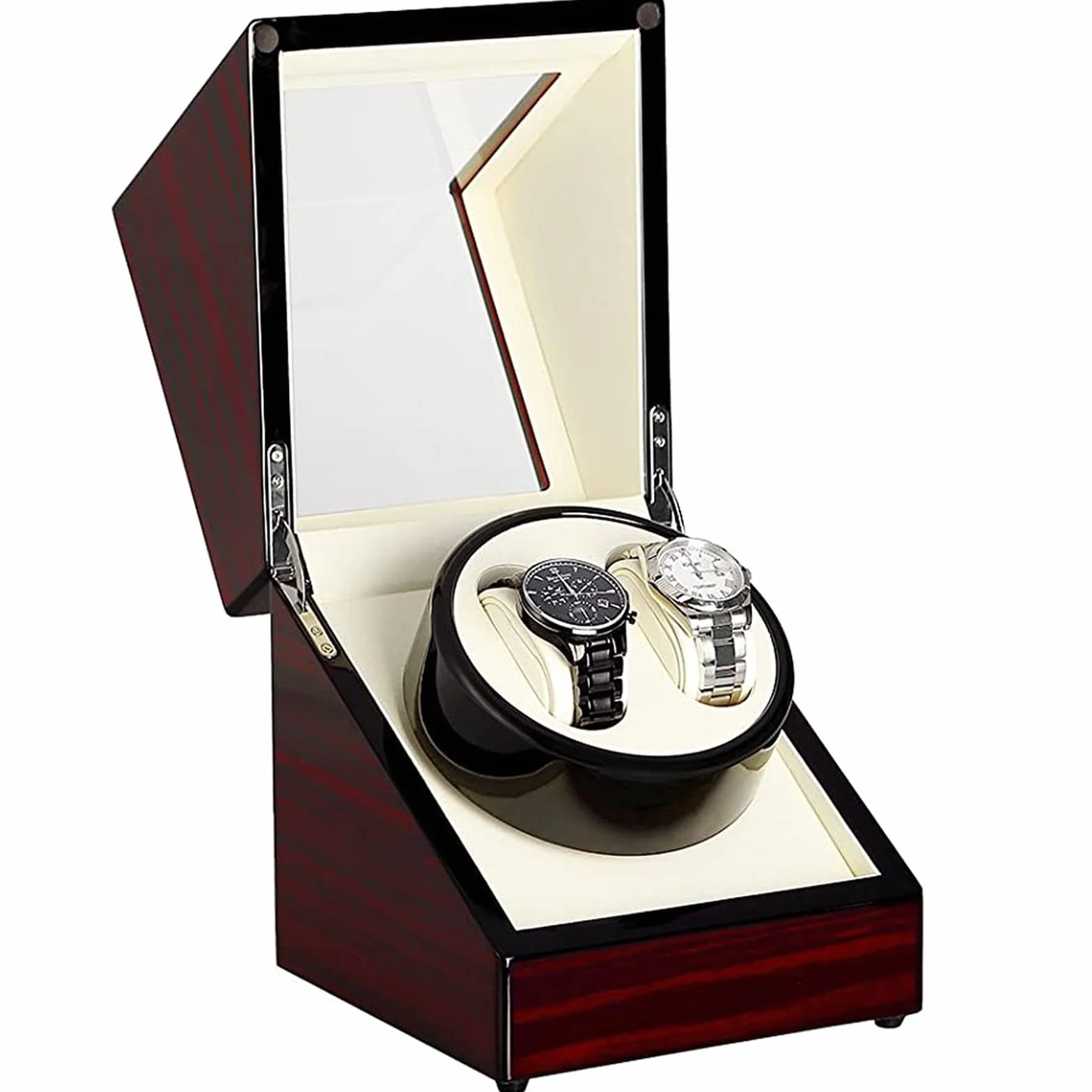 Uten Caja Giratoria Automática para Relojes, Watch Winder de Madera con Motor Silencioso