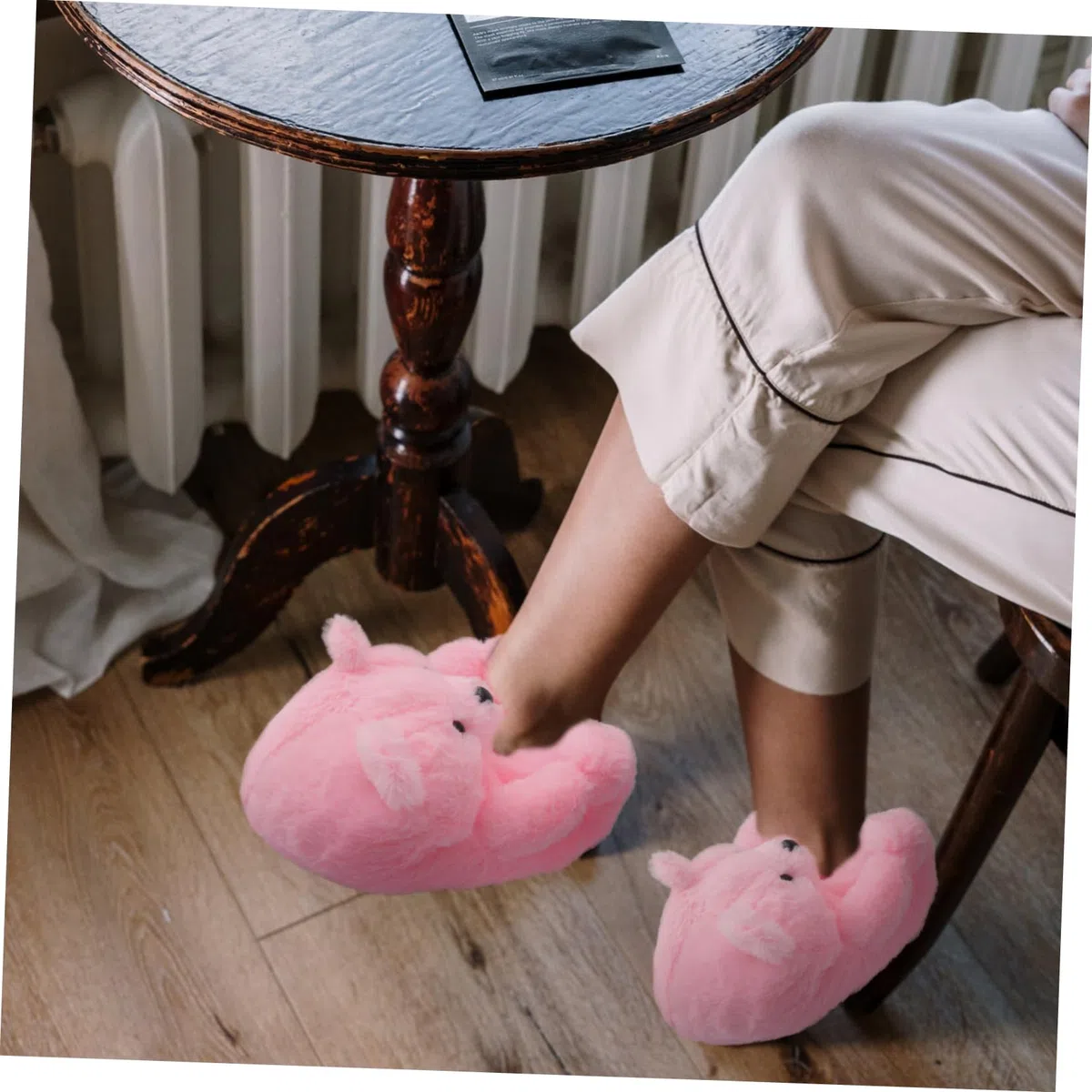 LIFKOME Pantuflas De Oso De Peluche Zapatillas De Dibujos Animados Pantuflas Divertidas De Animales Zapatillas Mullidas De Animales De Peluche Cálido Interior Brown Felpa