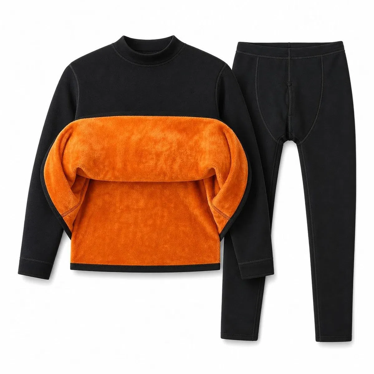Vestuario Termico para Hombre con Interior y Diseno Cuello Redondo para Mantener el Corporal Acuado para Estar en Casa