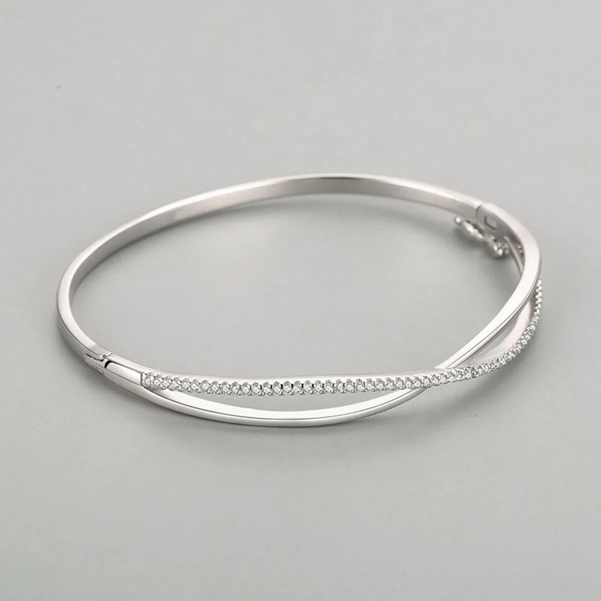 Brazaletes de Mujer Oro Blanco 9 Kilates / 14 Kilates / 18 Kilates, Infinito Hueco con Moissanita, Cadena 16 CM, Pulsera Plata Mujer de