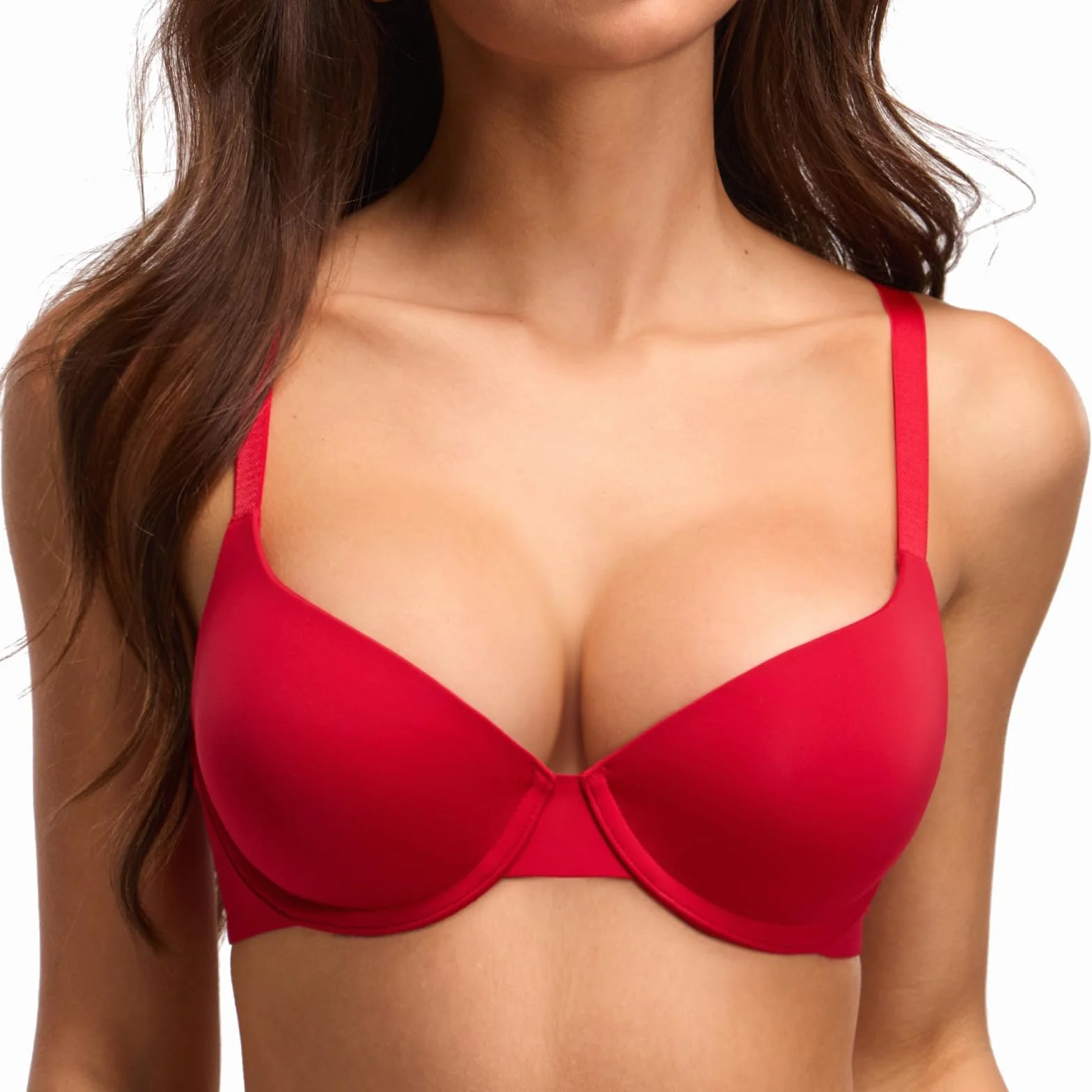 DOBREVA Sujetador Push up T-Shirt con Aros Ligero Relleno para Mujer