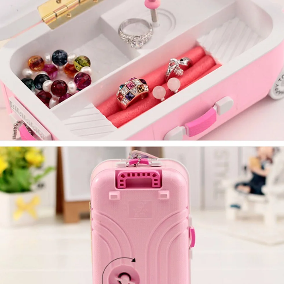 Draw-Bar Maleta Caja de Música Creativa Joyero Musical con Bailarina para Niñas