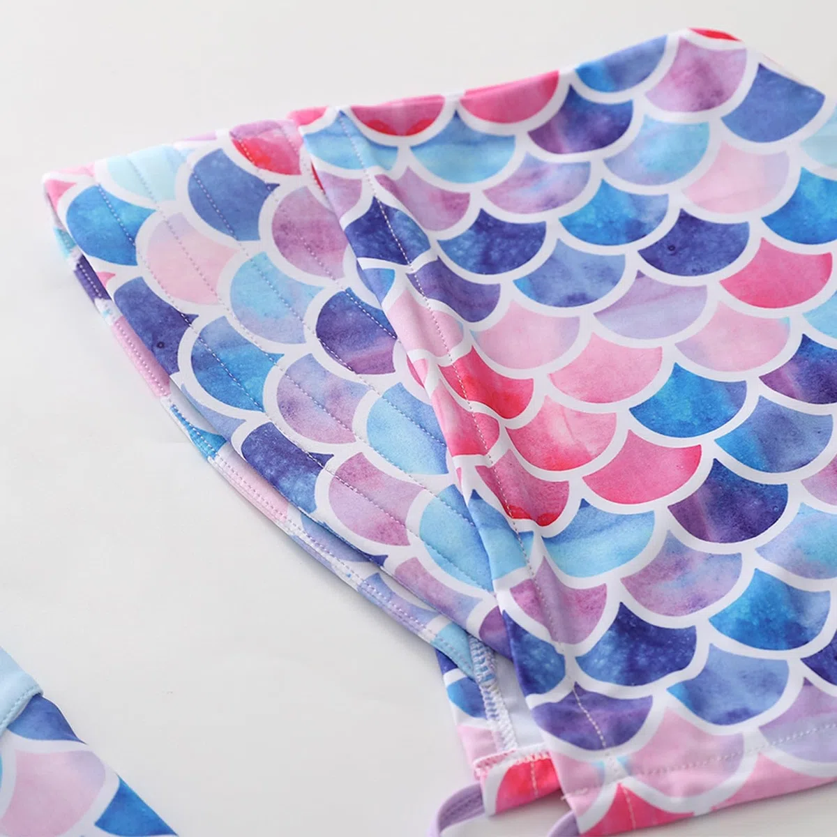Generisch Bañador para niña en estilo de vestido, traje de baño de manga larga con estampado para todas las tallas (212 años).