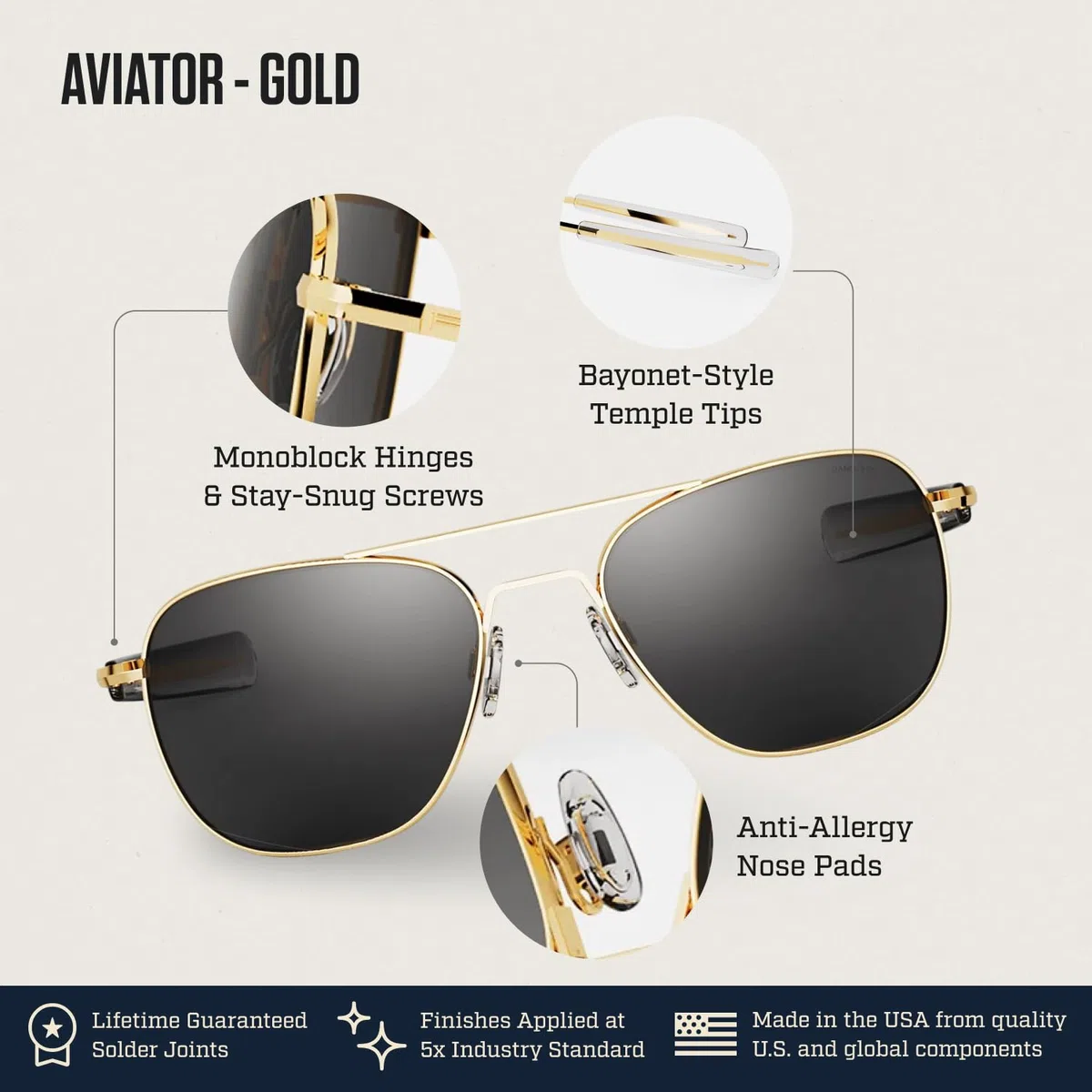 Randolph Gafas de Sol Aviator AF058