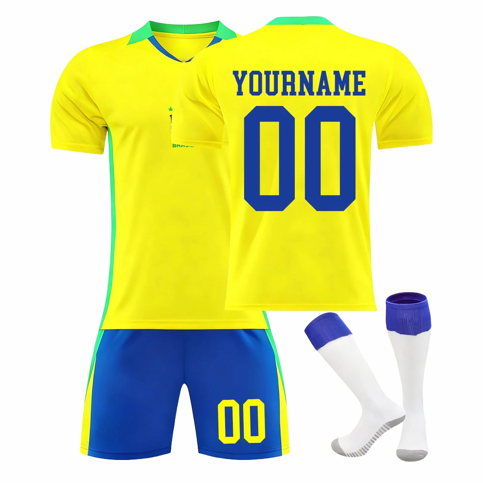 Camiseta de Fútbol Copa Mundial 2026 Personalizadas para Hombres y Niño, Copa Mundial equipación Fútbol DIY Nombre Número con Conjunto Top Pantalón Corto y Calcetines Regalo de Futbol