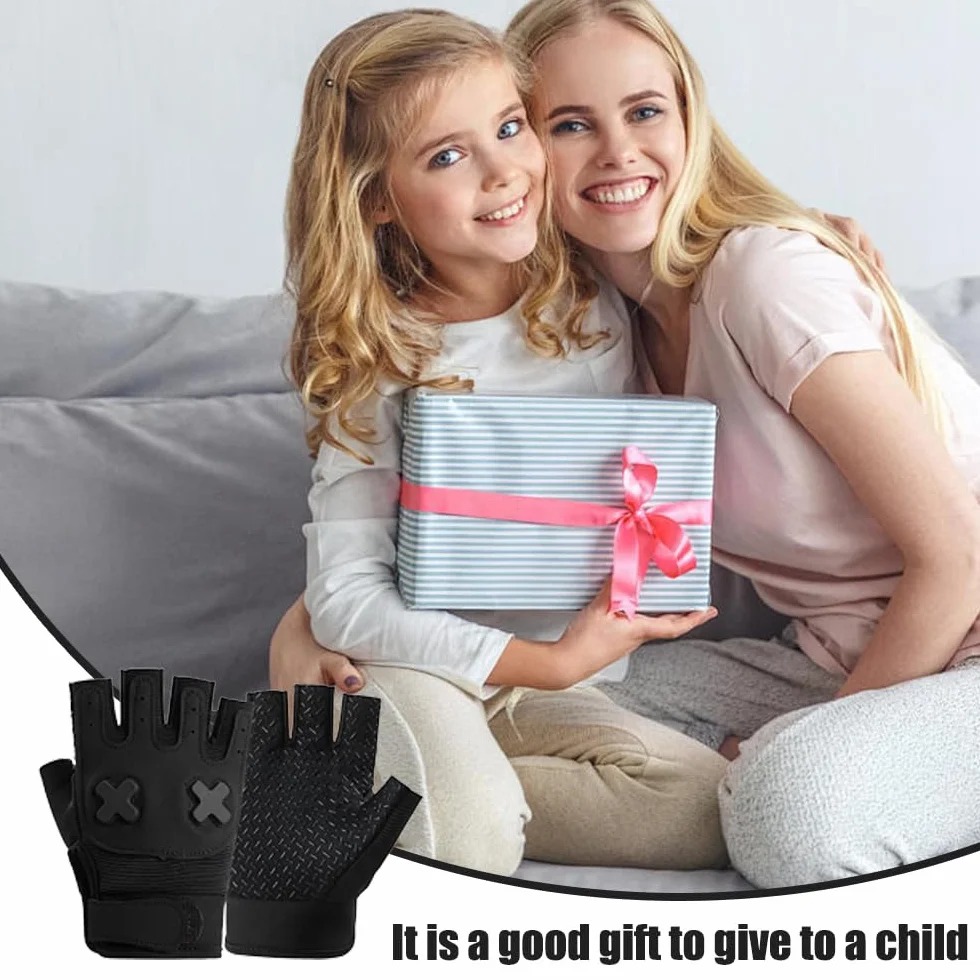 Guantes Bici Niño, Antideslizante, Transpirable, Guantes Ciclismo, para Niñas y Niños Edad 8-12, para Montar a Caballo, Andar en Bicicleta, Patinar y Andar en Patinete