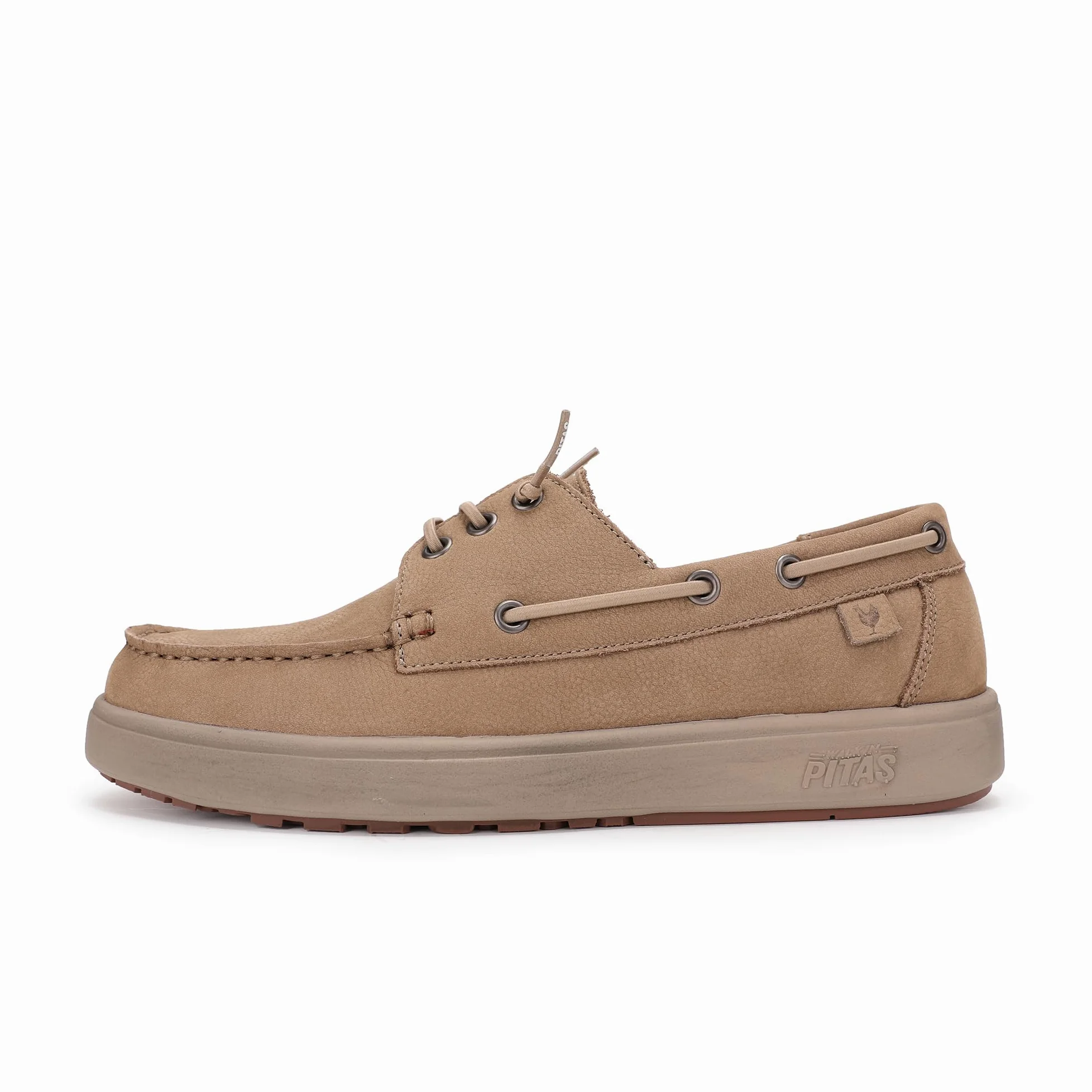 PITAS | DAIKI Leather | Mocasines Hombre | Náuticos Invierno | Beige 44