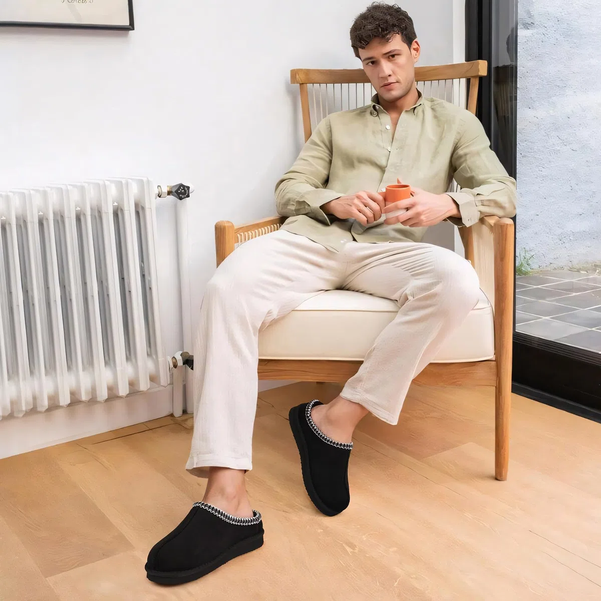 Litfun Pantuflas de espuma viscoelástica para mujer, acogedoras, cálidas, para interiores y exteriores