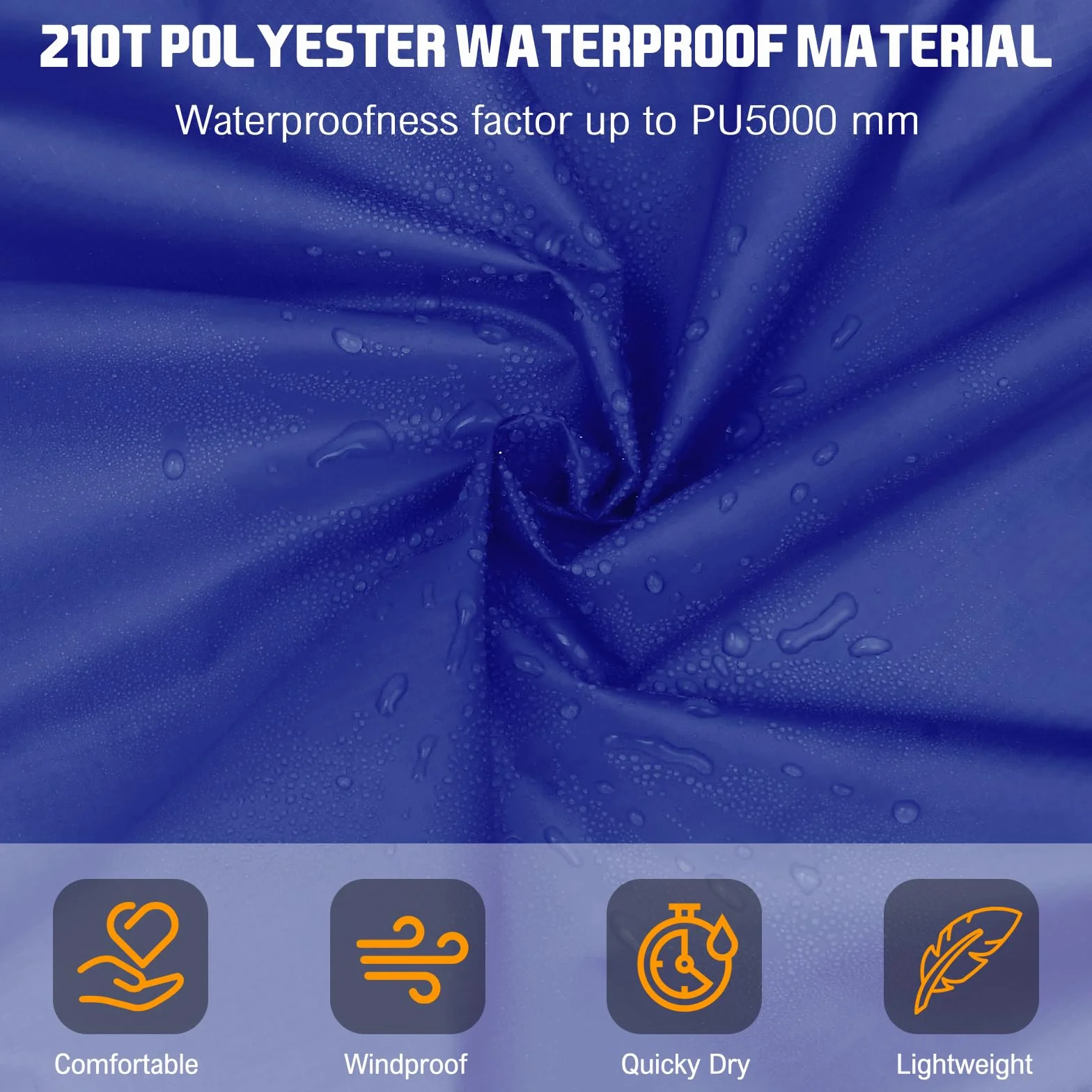 Poncho Impermeable Niño Rayas Reflectantes 120-140 cm Unisex
