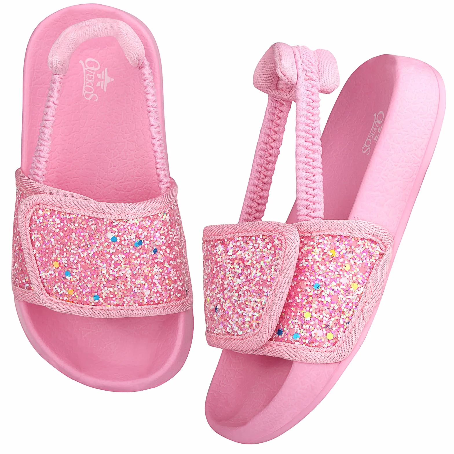 Sandalias Niños Niñas con Punta Abierta Banda Elástica Verano Ligero Zapatillas de Playa y Piscina
