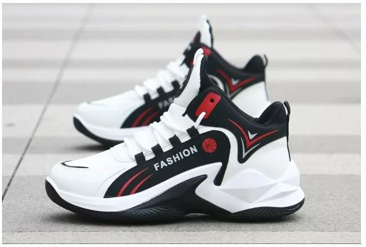 Zapatillas de Baloncesto de caña Alta for Hombre, Transpirables, Antideslizantes, Resistentes al Desgaste y con absorción de Impactos, for Deportes al Aire Libre.