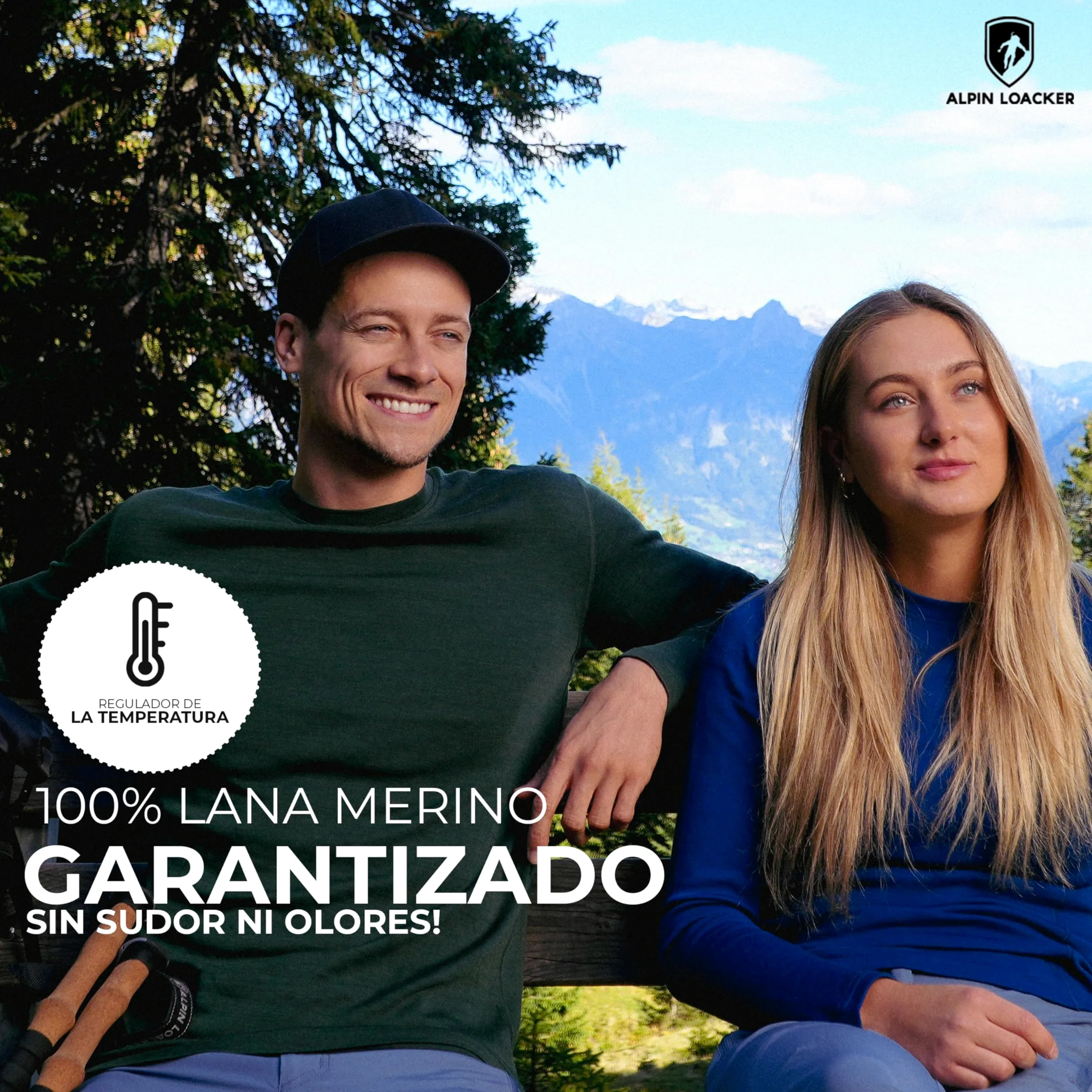 ALPIN LOACKER Camiseta de Manga Larga, 100% Lana de Merino - Suave y Secado Rápido - termorreguladora para Cotidiano, Deportivas, Senderismo Escalada Trekking, Cámping y Esquí - Hombre Mujer Niños
