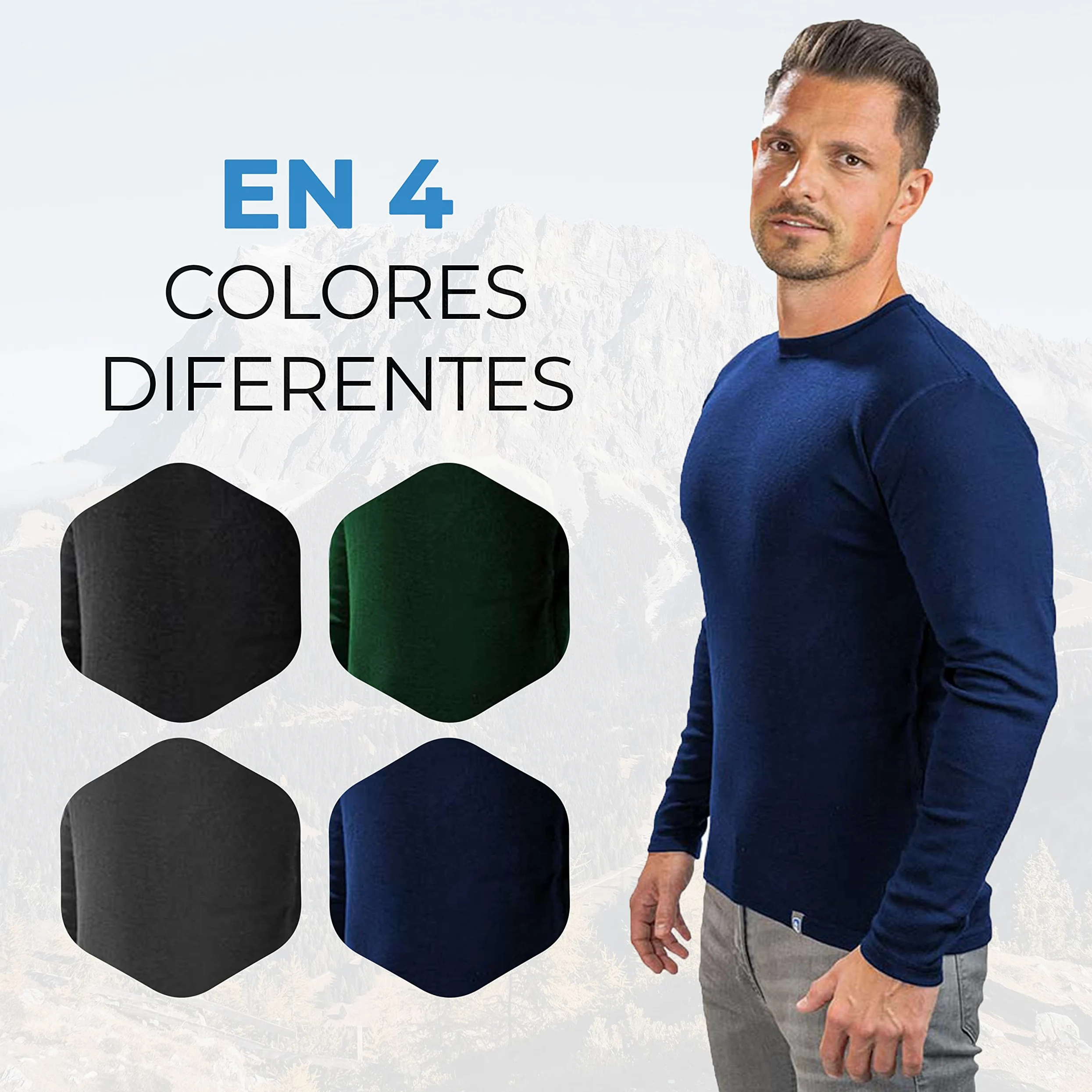 ALPIN LOACKER Camiseta de Manga Larga, 100% Lana de Merino - Suave y Secado Rápido - termorreguladora para Cotidiano, Deportivas, Senderismo Escalada Trekking, Cámping y Esquí - Hombre Mujer Niños