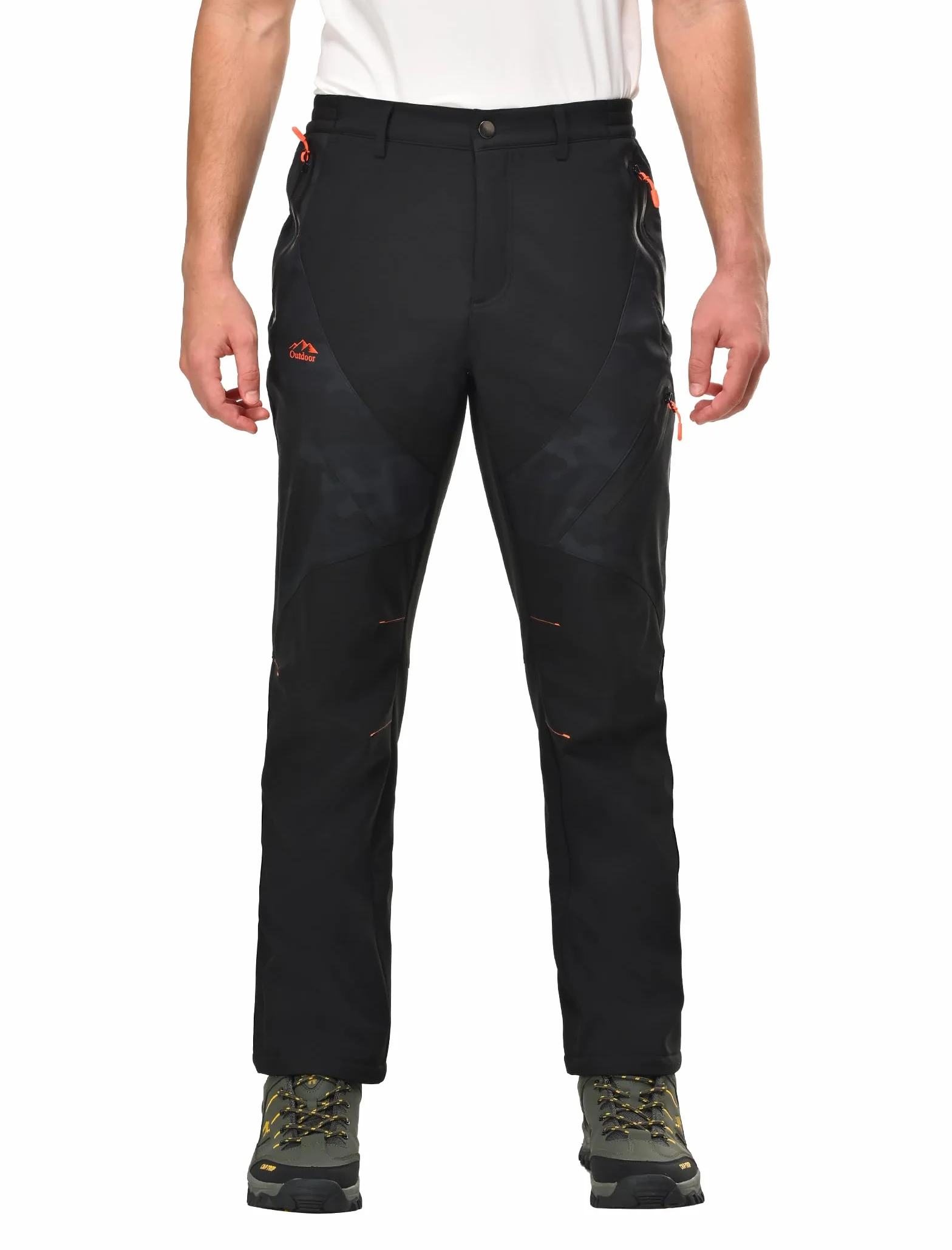 Zoofly Pantalones Trekking Invierno Hombre Impermeables Calentar Escalada Senderismo Esquiar