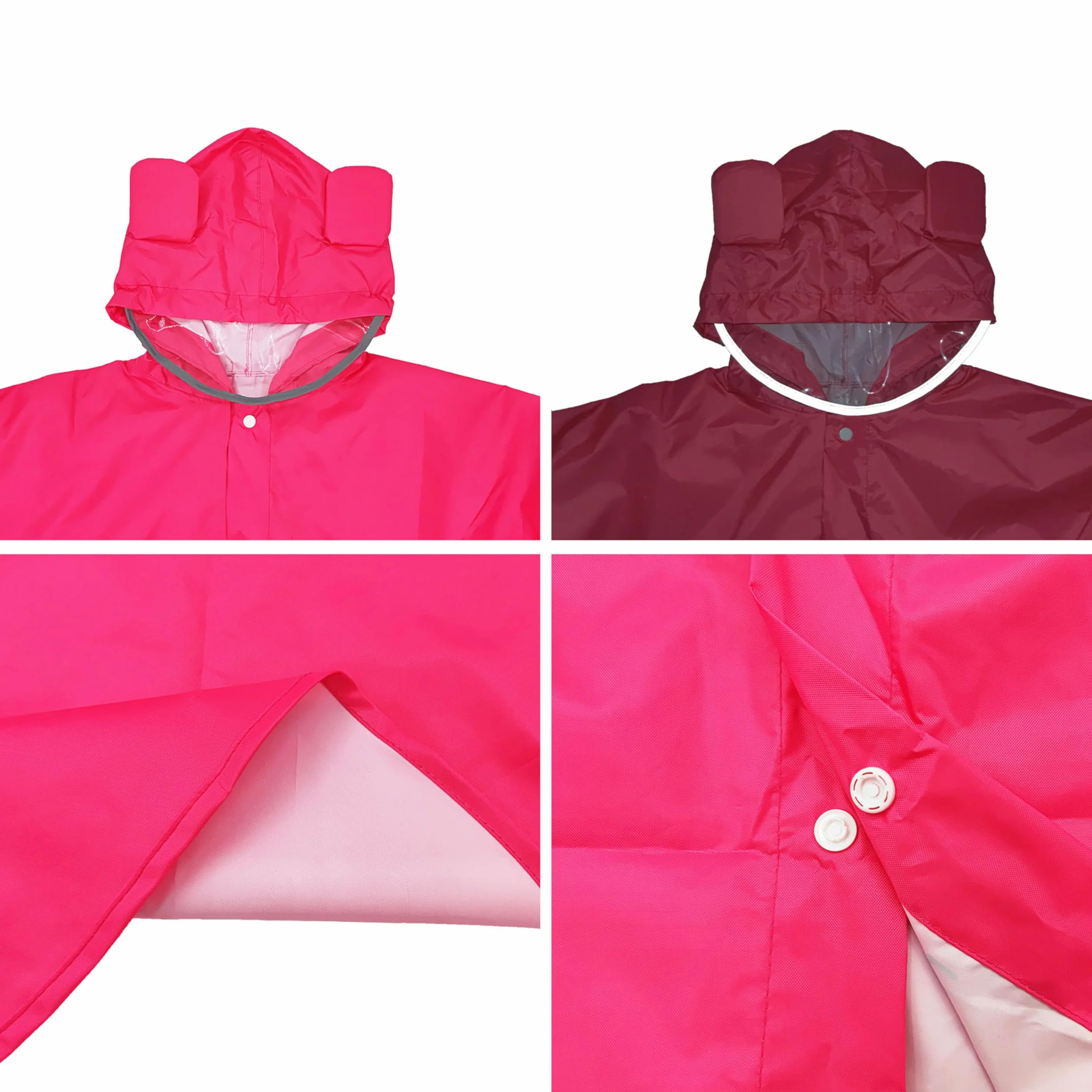 Chubasquero Niño Niña Poncho Impermeable Capa de Lluvia Niño Plegable Portátil con Bolsa Poncho Infantil Lluvia Chubasquero 100% Impermeable y Transpirable para Niños de 75-155 cm