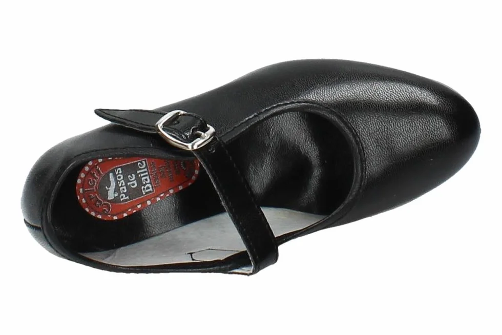 Zapato Sevillanas Niña TACÓN Negro 15
