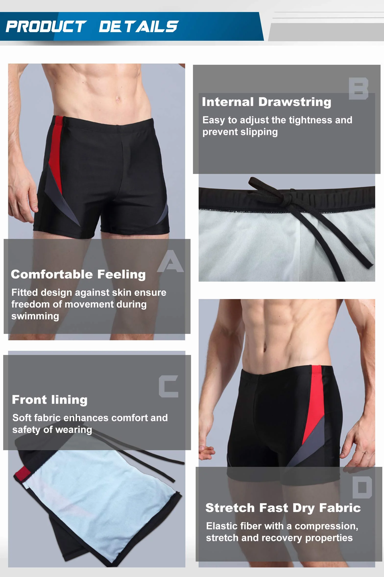 Bañador de Natación para Hombre Pantalones Cortos Protección UV Resistente al Cloro