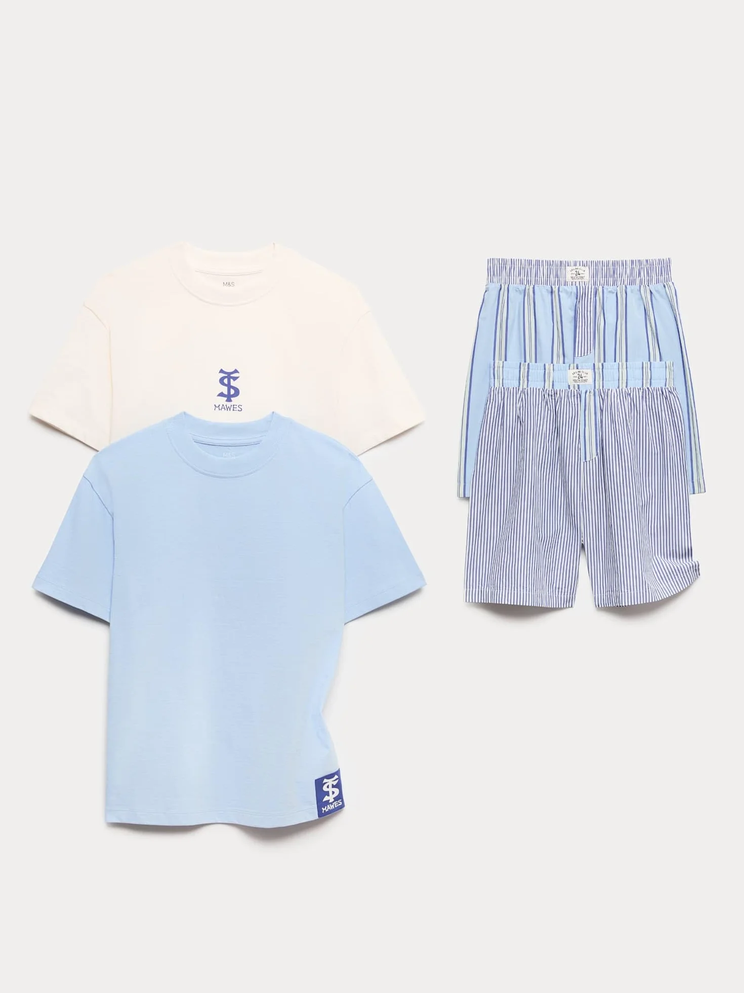 Marks & Spencer Conjuntos de Pijama de Rayas para Niño Pack de 2