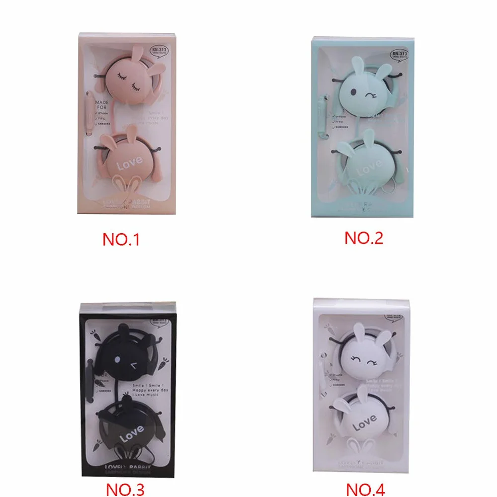 Dibujos animados Animal Ear Hook 2.5mm Wired Auricular Deporte Correr Auriculares Estéreo Niños Niñas Auriculares Rosa
