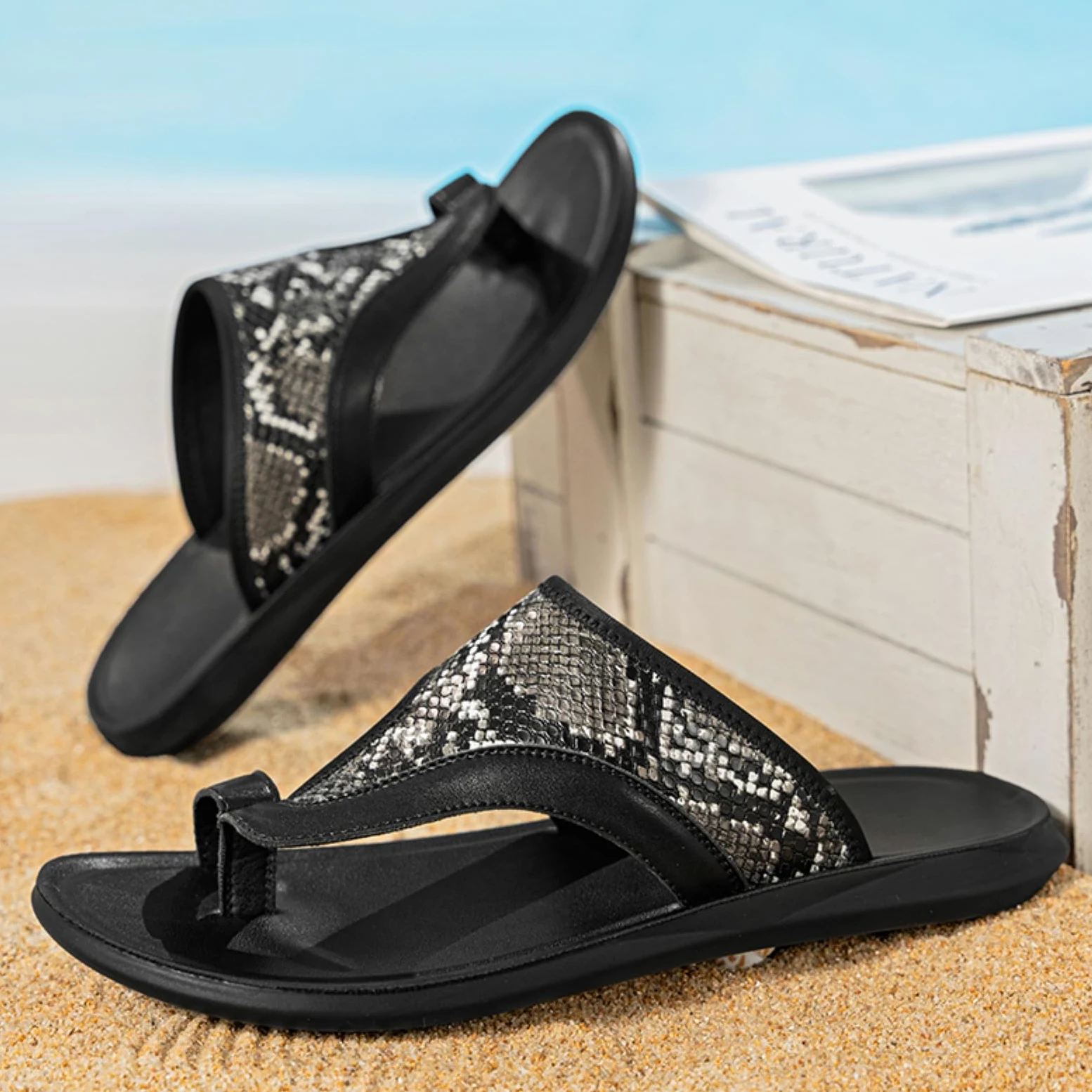 Chanclas Sandalias Suaves Plataformas De Luz La Plantilla Blanca Antideslizante Deslizamiento En Hombres Calle Playa Verano Diario Desgaste Casual-white-46