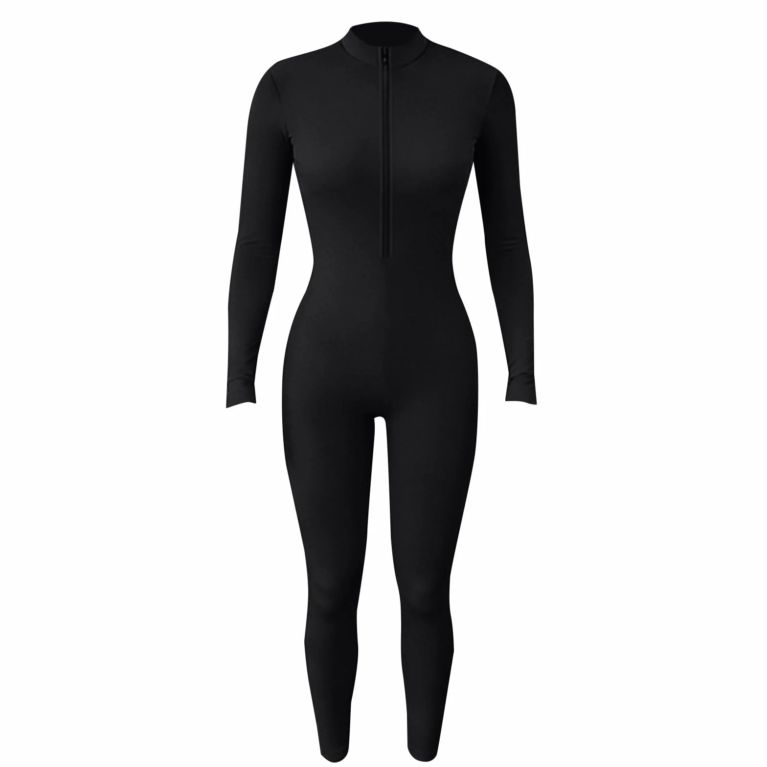 Mono Deportivo Mujer Ajustado Jumpsuit Yoga Leggins 3D Anticelulitis Push Up Manga Larga Cremallera