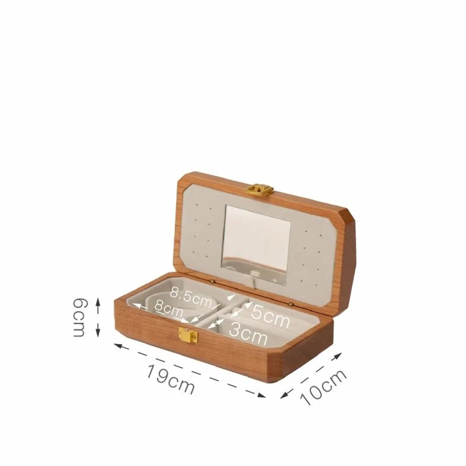 Caja para Anillos de Nogal Negro, Almacenamiento de Joyas, Accesorio portátil para Salir, contenedores organizadores, Cajas de joyería.