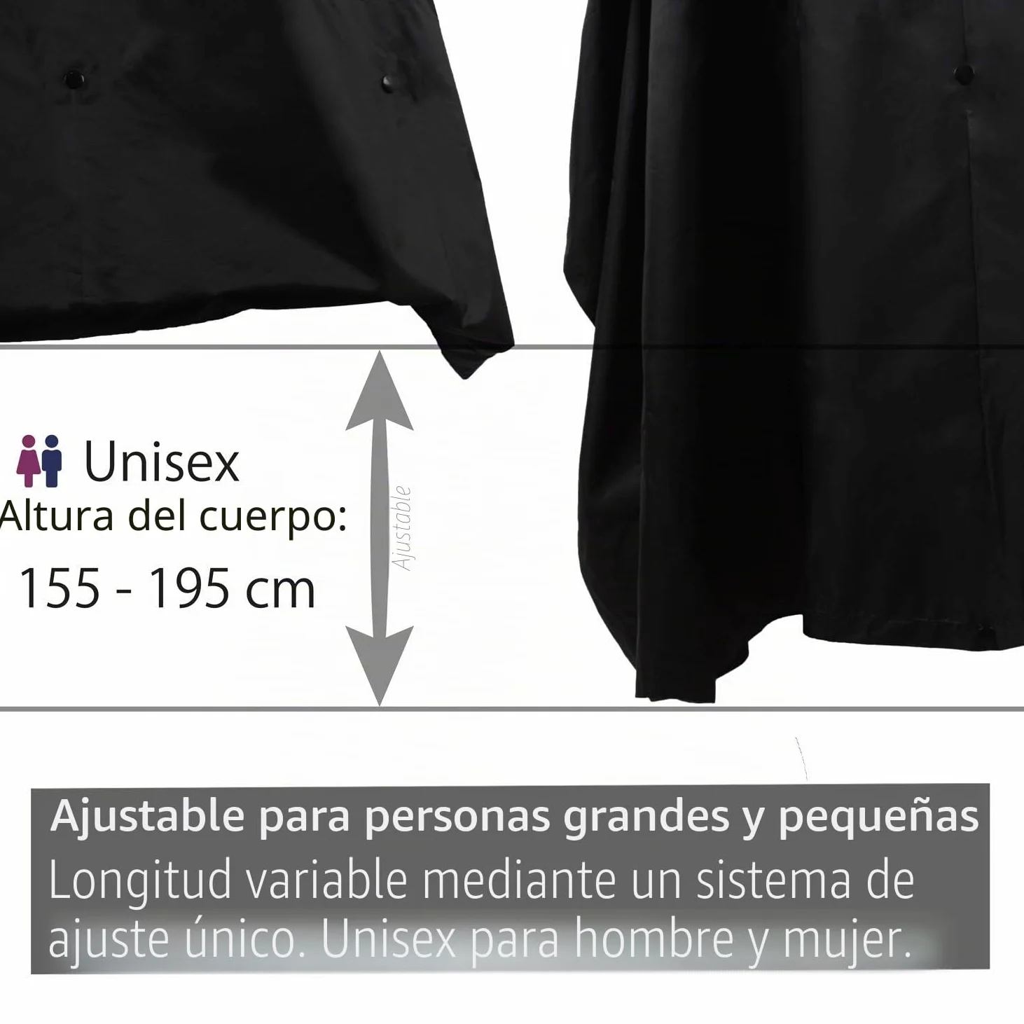 Outdoro RP-10-SW, Poncho de lluvia capa de lluvia chaqueta de lluvia Hombre, 155-195