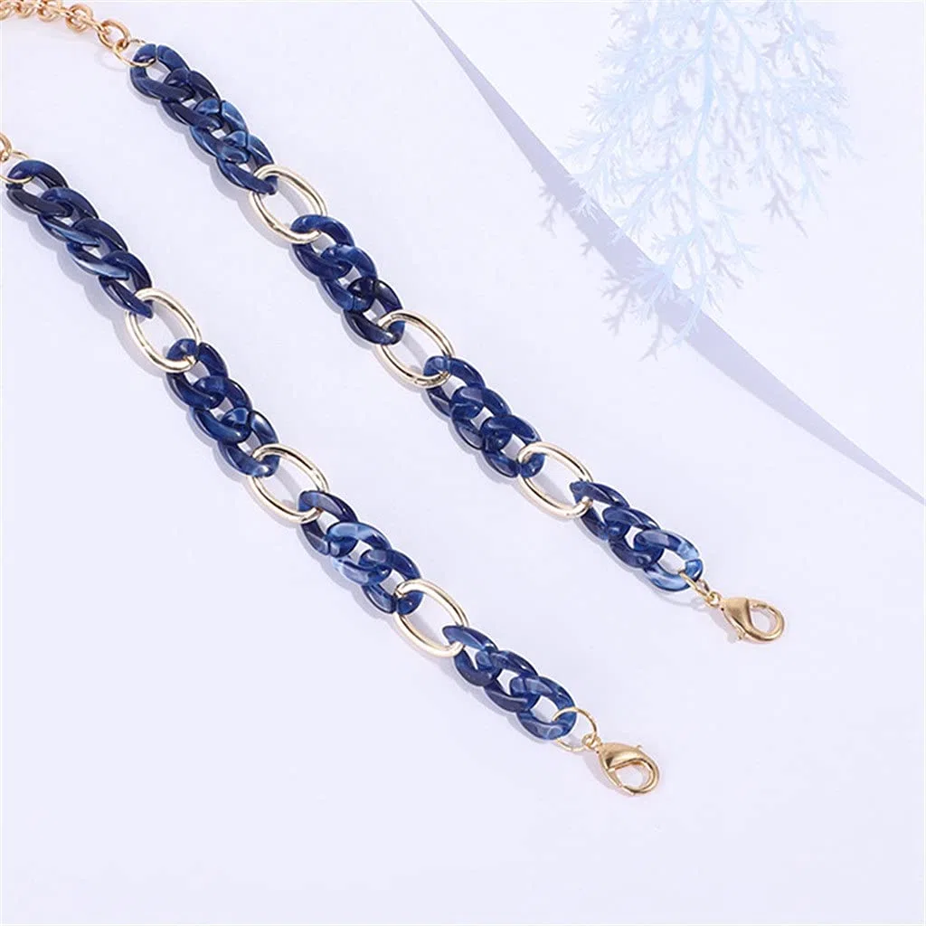 Cadena acrílica con Hebilla para Gafas, Correas de Gafas de Sol, Cordones para el Cuello, para Hombres y Mujeres, Soporte para Gafas (Color: B, tamaño, Longitud: 70 cm) (C, Longitud)