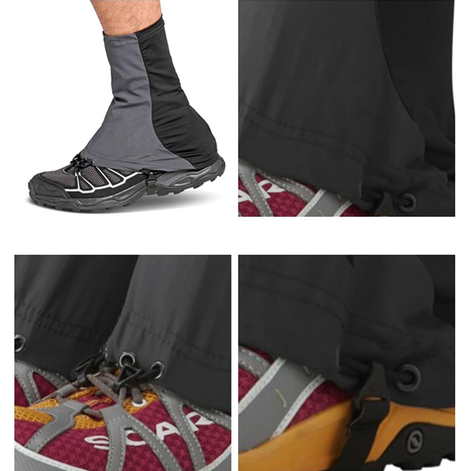Polainas for piernas, polainas for exteriores transpirables y que absorben la humedad, polainas for raquetas de nieve for ciclismo, adecuadas for practicar senderismo, acampar, caminar, escalar y hace