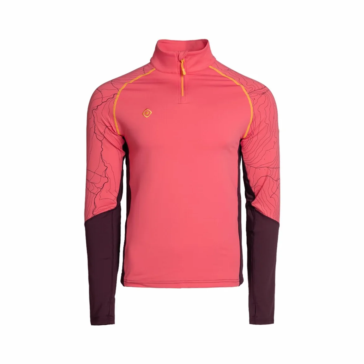 Izas Salem M Camiseta Técnica DE Manga Larga Para Hombre Polar Stretch para Entrenamientos y Rutas Outdoor en Climas Fríos, Bi-elástica, Transpirable, Secado Rápido, Cuello Alto Cremallera