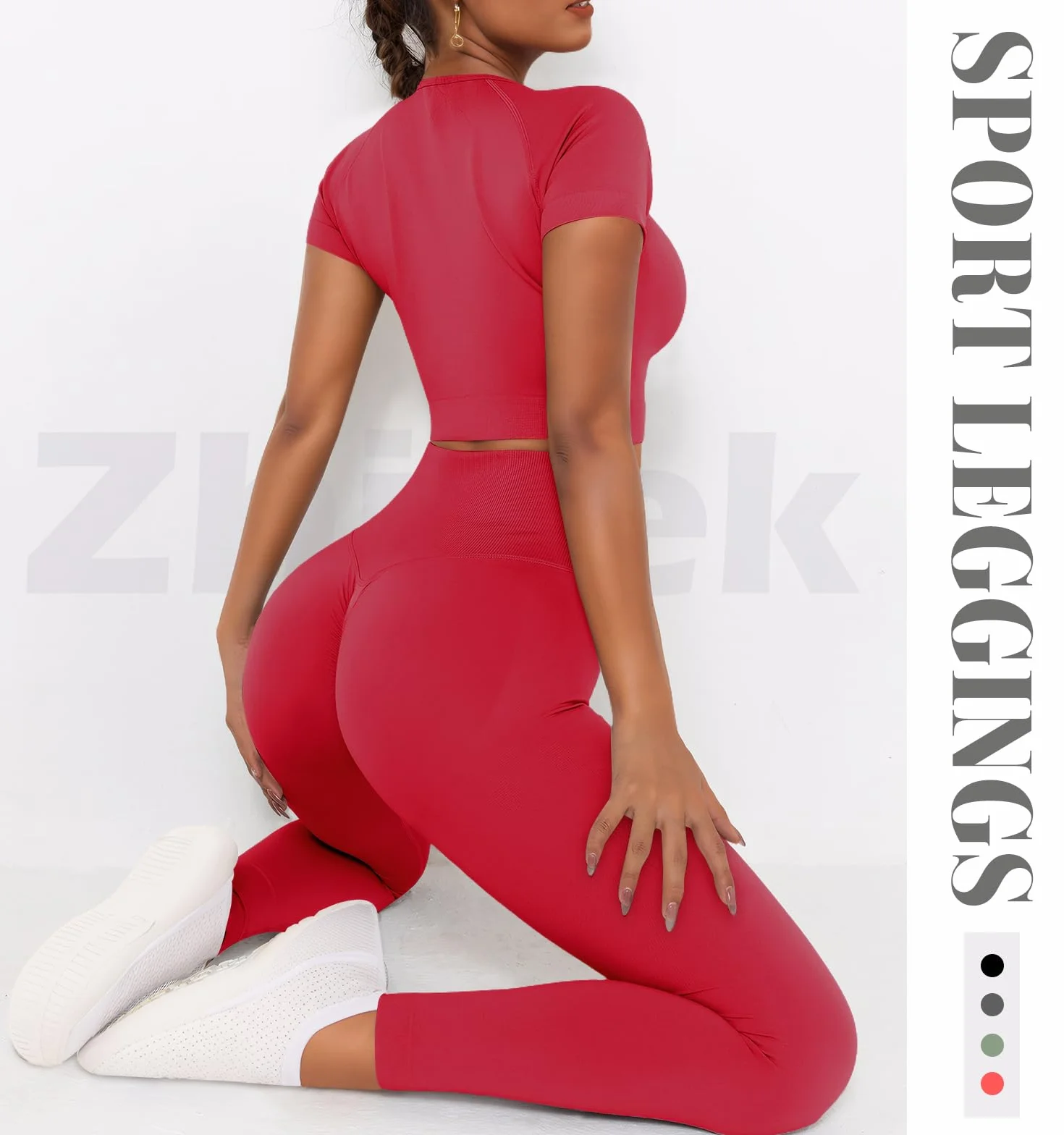 Leggins Deportivos Mujer Push Up Mallas Deporte Mujer Cintura Alta Elástico Mayas Deportivas Anticeluliticos Sin Costuras Pantalones Yoga para Fitness Running Gym Pilates